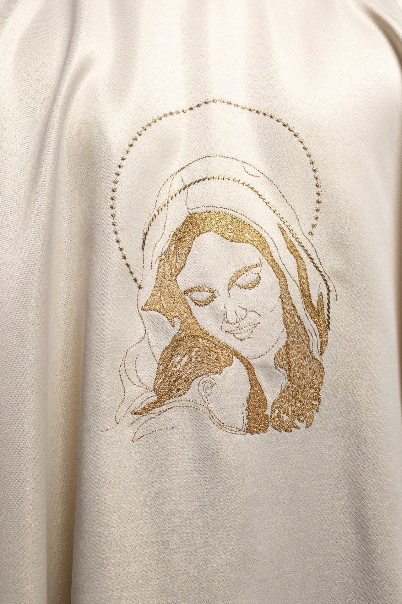 Chasuble liturgique avec l'image de la Vierge des câlins S-7055-05-54 - CHASUBLES.FR