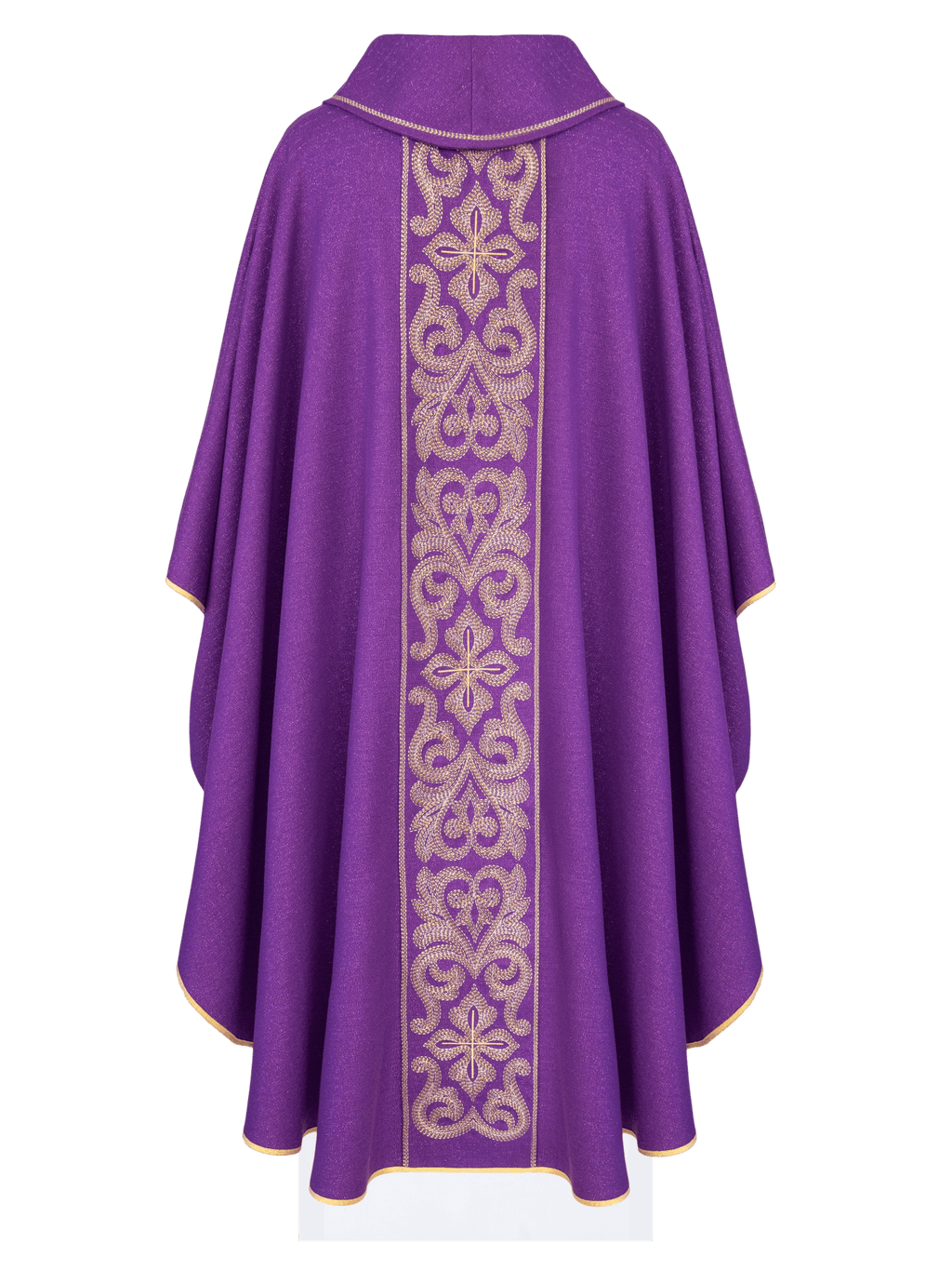 Chasuble richement brodée de croix Pourpre LE/7028/03 - CHASUBLES.FR