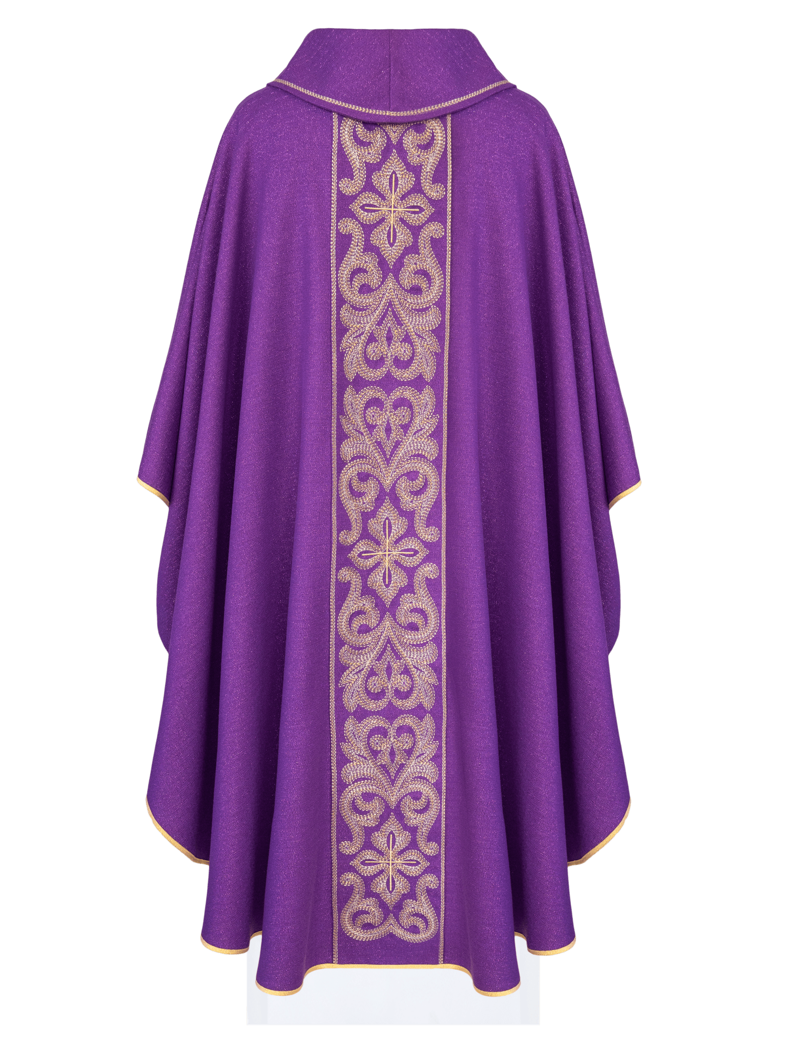 Chasuble richement brodée de croix Pourpre LE/7028/03 - CHASUBLES.FR