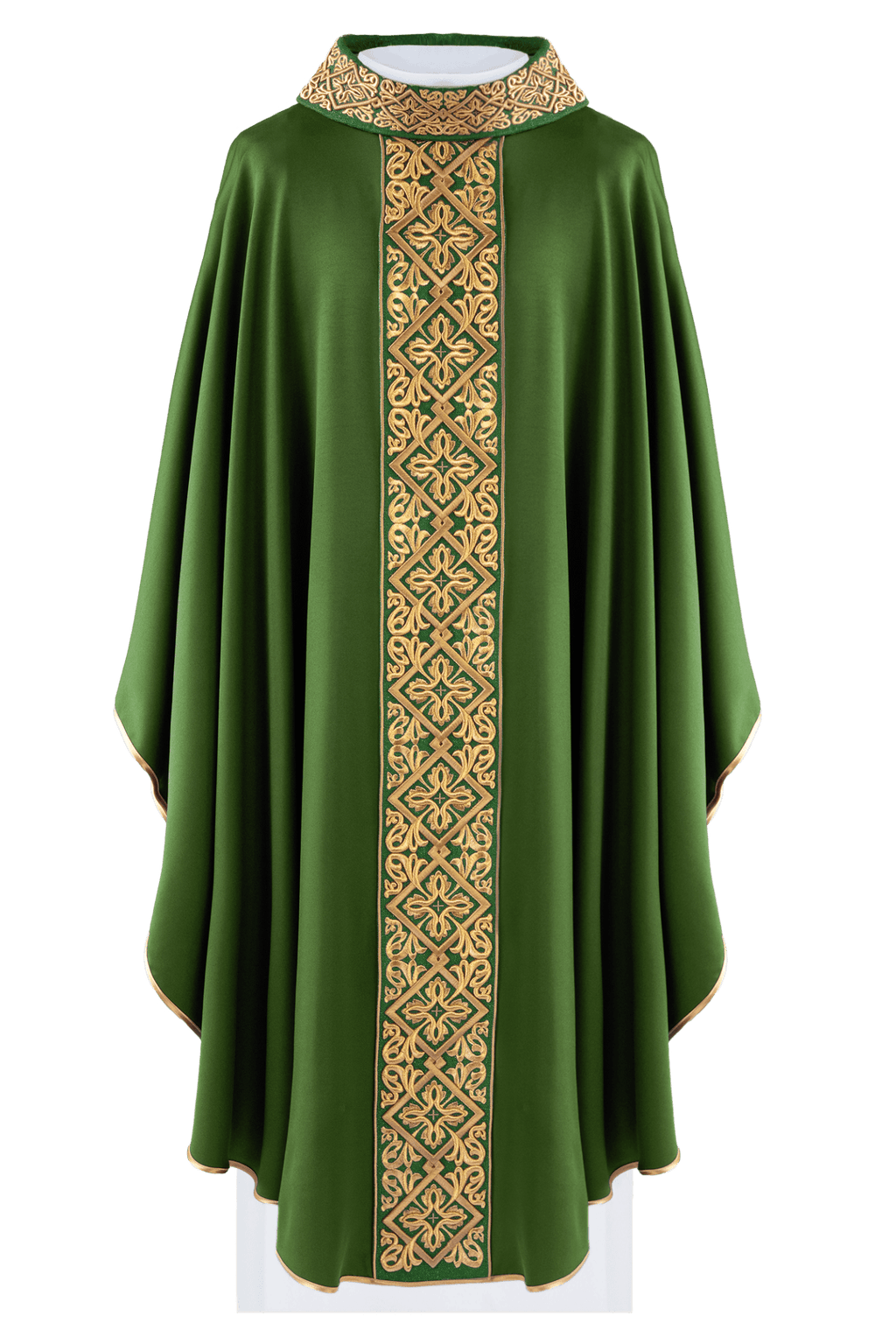 Chasuble richement brodée de motifs floraux et de croix Ver LE/7027/01 - CHASUBLES.FR