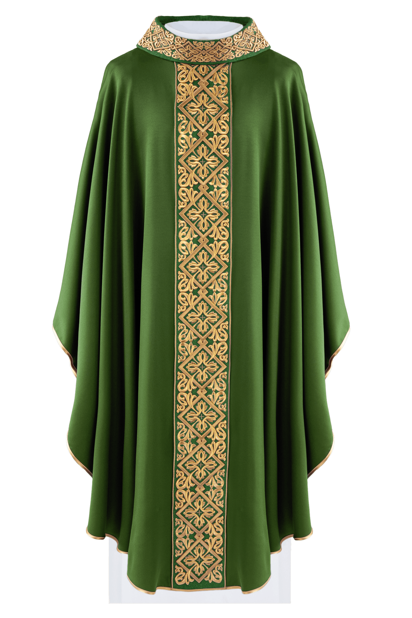 Chasuble richement brodée de motifs floraux et de croix Ver LE/7027/01 - CHASUBLES.FR