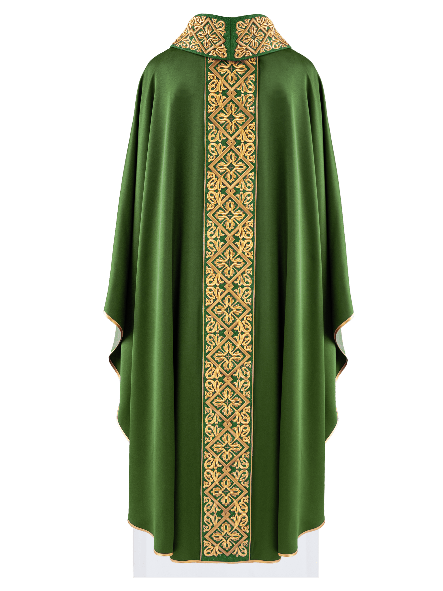 Chasuble richement brodée de motifs floraux et de croix Ver LE/7027/01 - CHASUBLES.FR