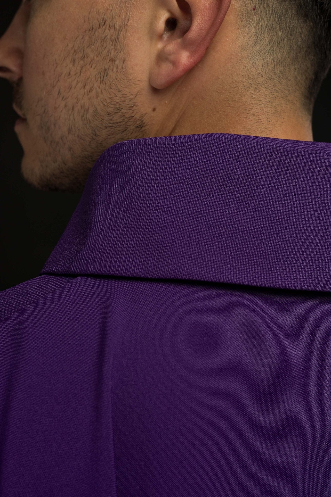 Chasuble violette avec broderie en croix KOR/037/03/12 FIOLET - CHASUBLES.FR