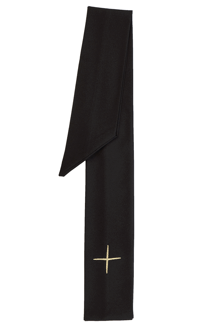 Chasuble noire avec symbole JHS convexe