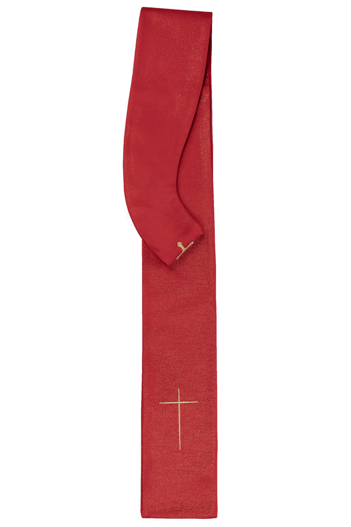 Chasuble rouge richement brodée de lustre