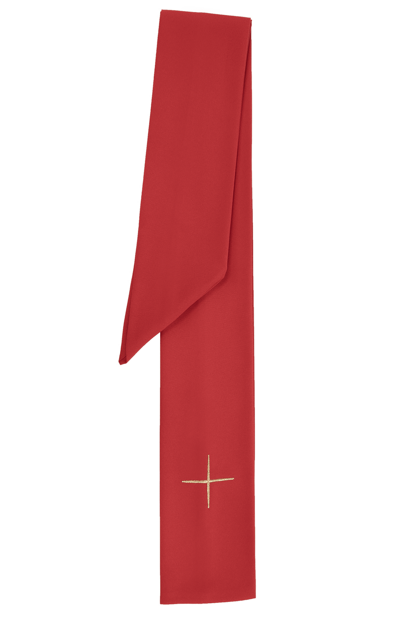 Chasuble rouge brodée d'une croix