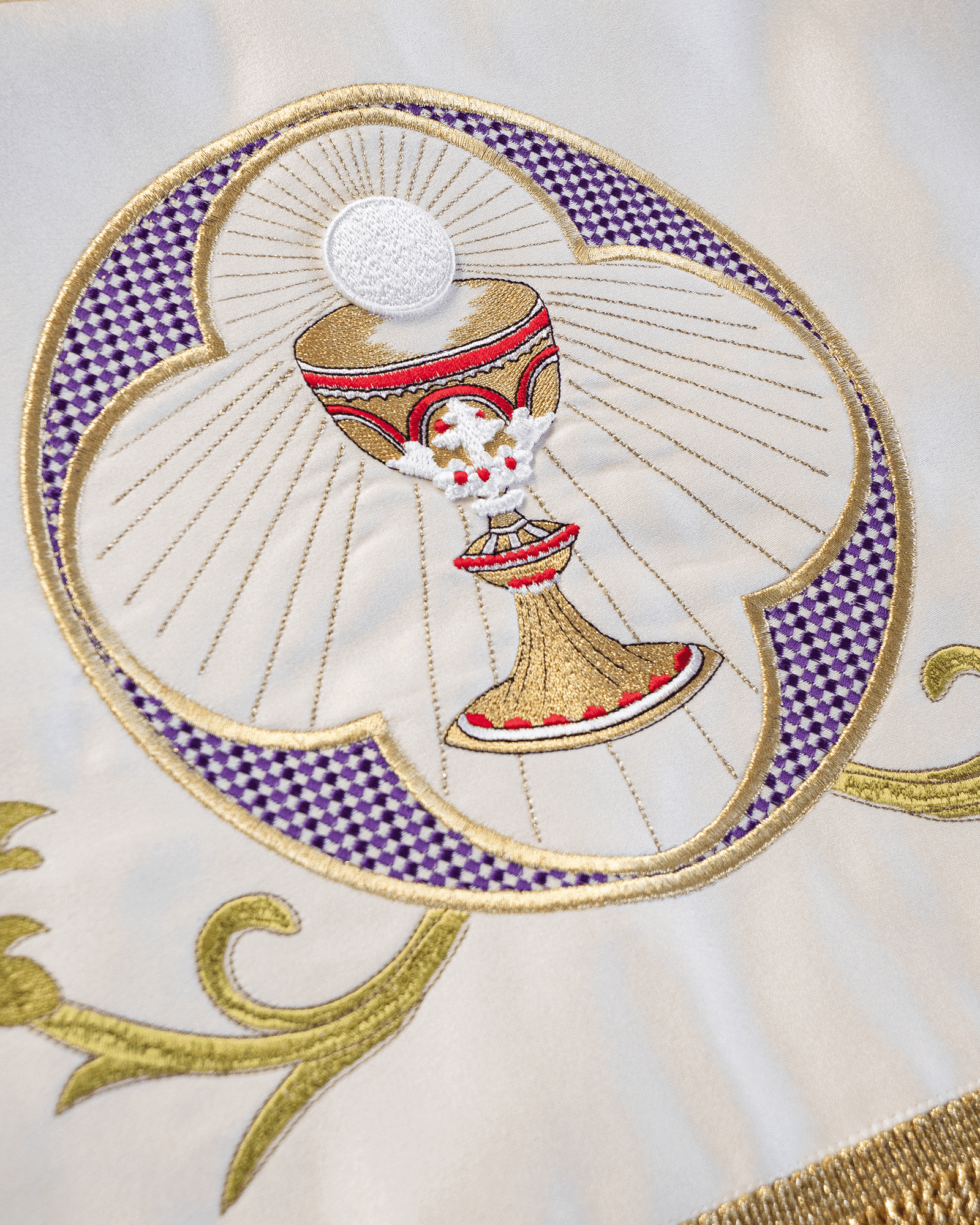 Dais de procession avec motif floral KBA/006 130*160 - CHASUBLES.FR