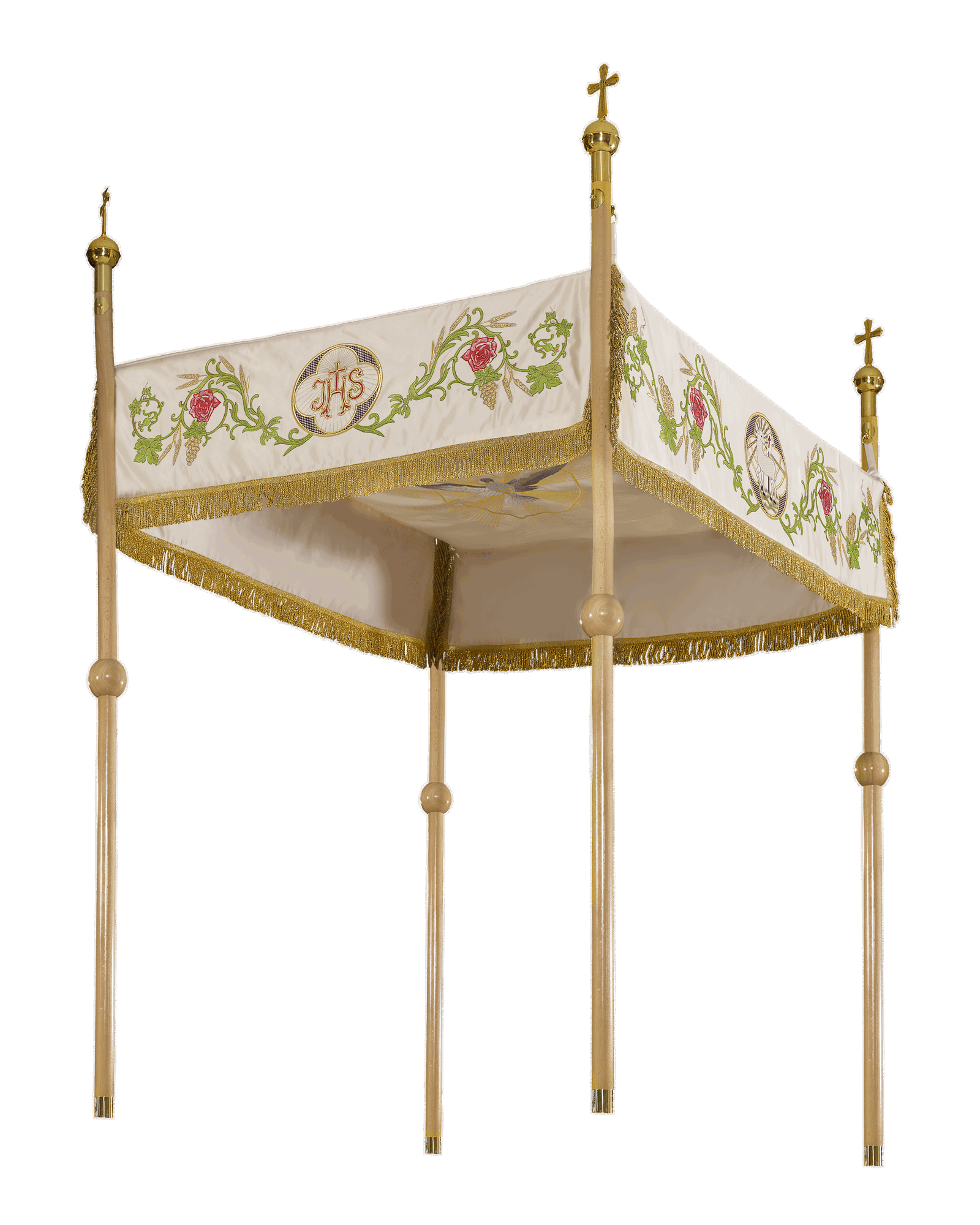 Dais de procession avec motif floral KBA/006 130*160 - CHASUBLES.FR