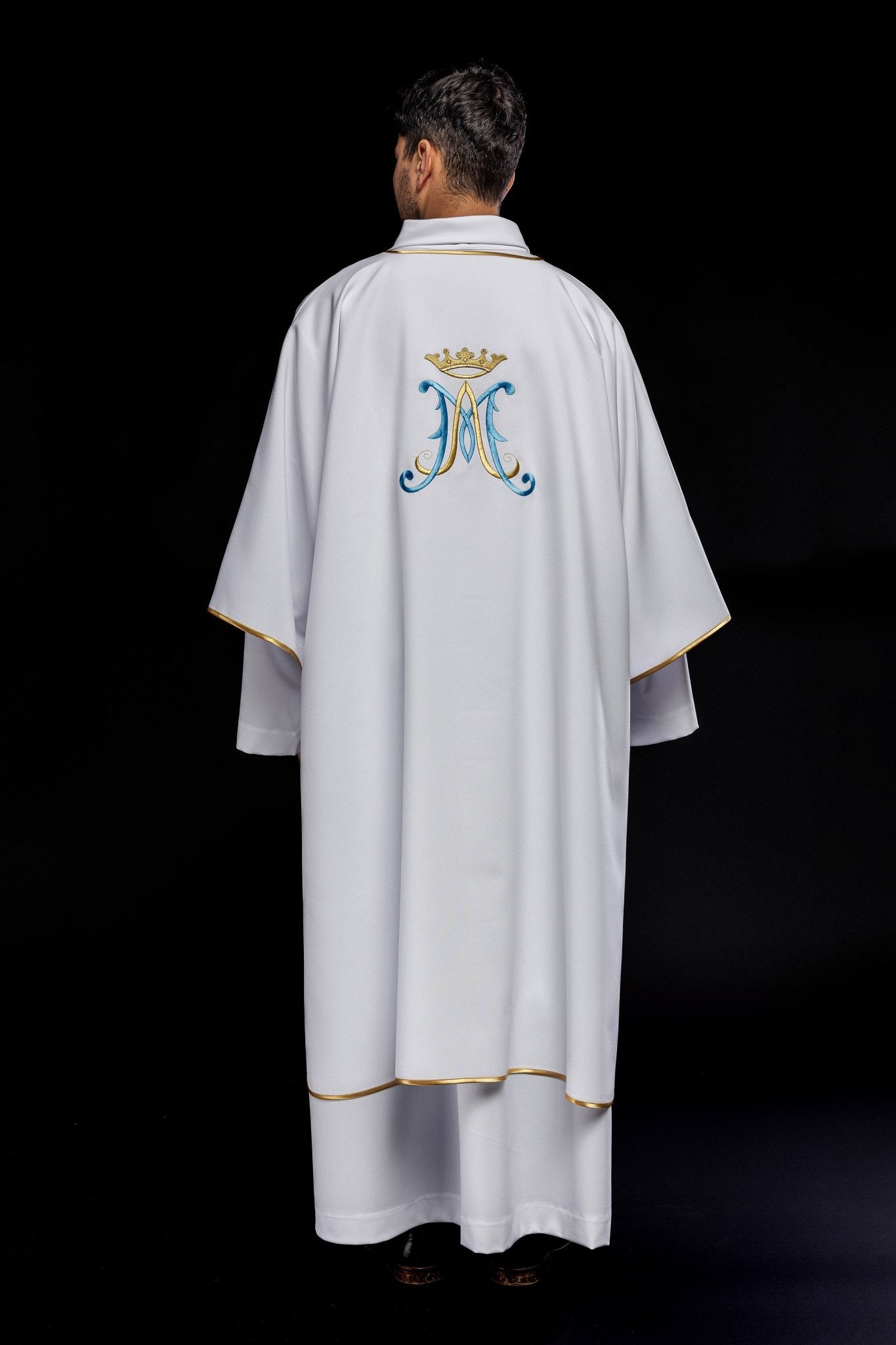 Dalmatiques avec broderie mariale KDL/090/04/12/D - CHASUBLES.FR