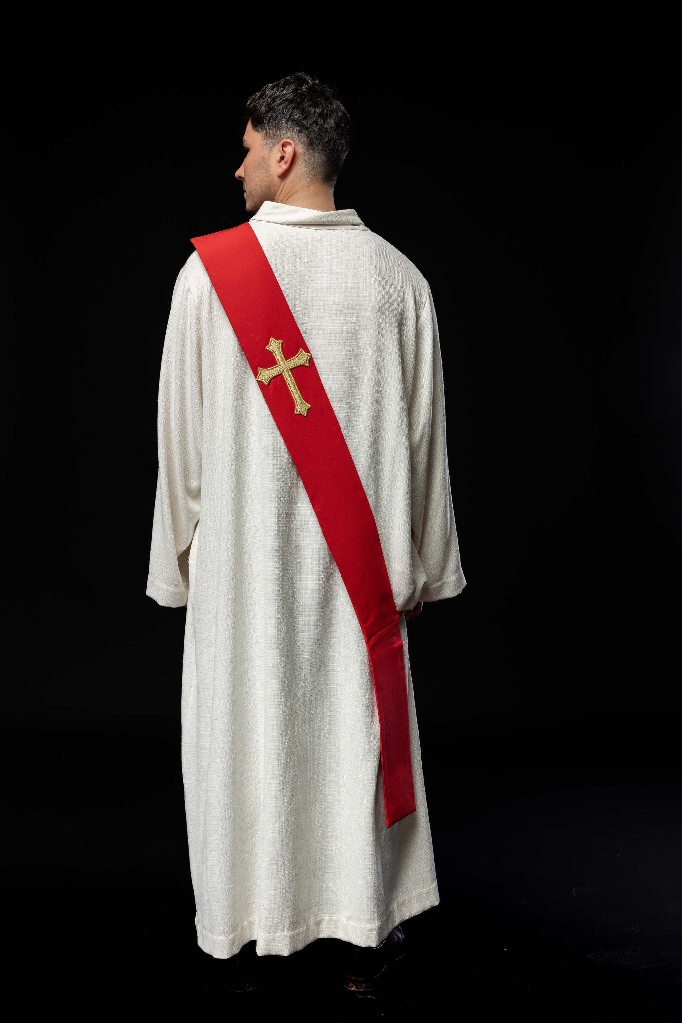 Diaconat étole Croi KSD/133/02/01 CZERWONY - CHASUBLES.FR