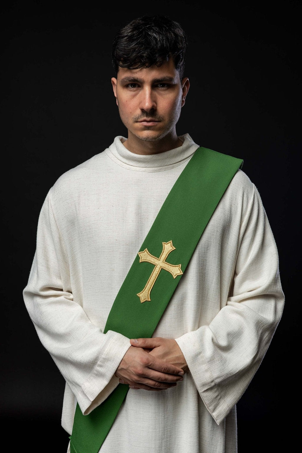 Diaconat étole Croix KSD/133/01/01 ZIELONY - CHASUBLES.FR