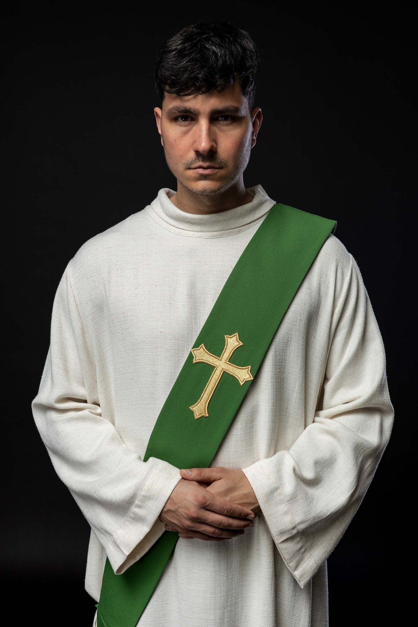 Diaconat étole Croix KSD/133/01/01 ZIELONY - CHASUBLES.FR