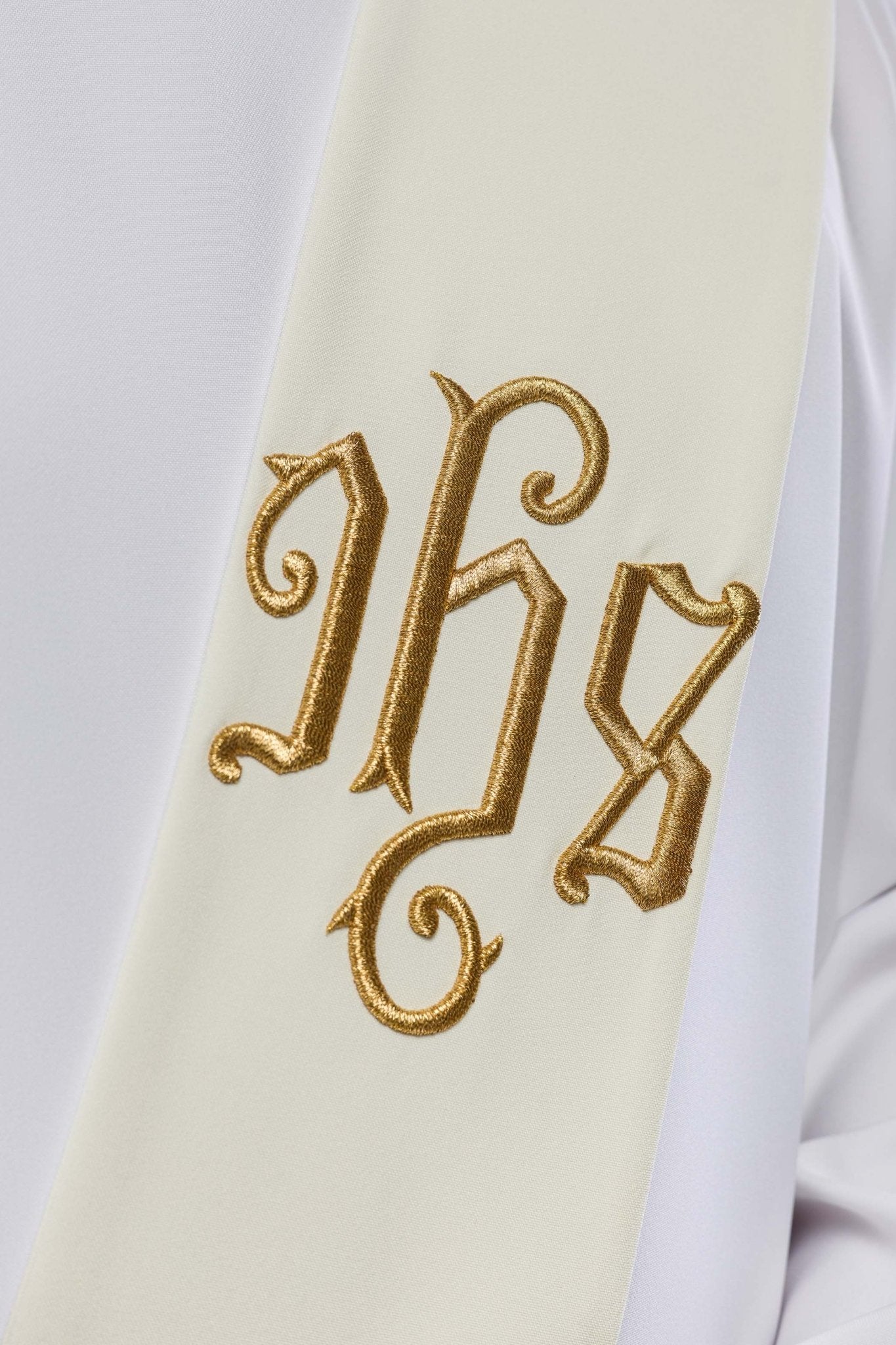 Diaconat étole IHS KSD/132/05/01 ECRU - CHASUBLES.FR