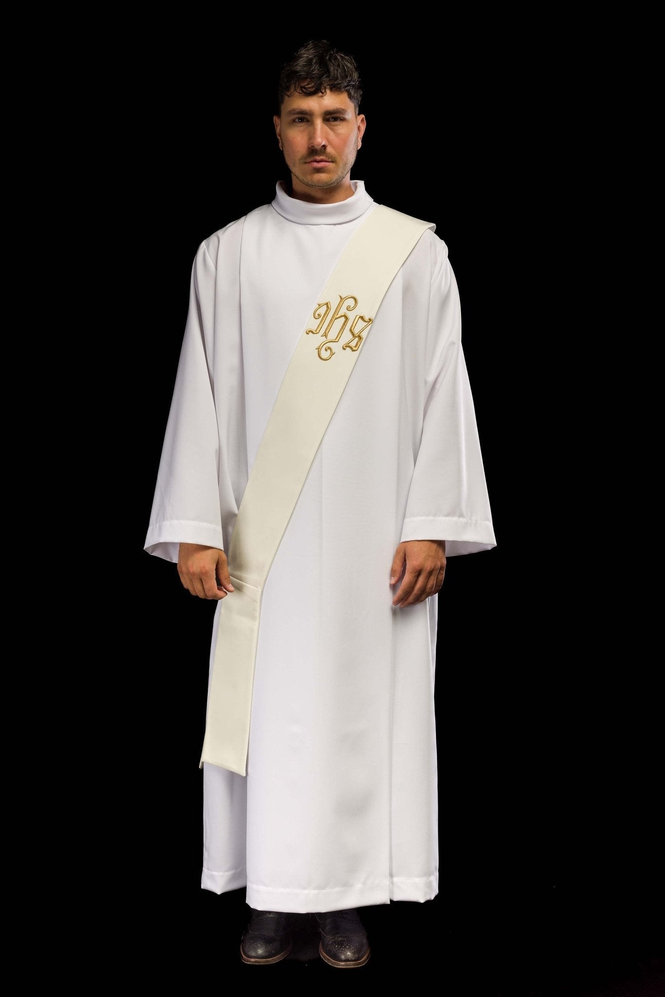 Diaconat étole IHS KSD/132/05/01 ECRU - CHASUBLES.FR