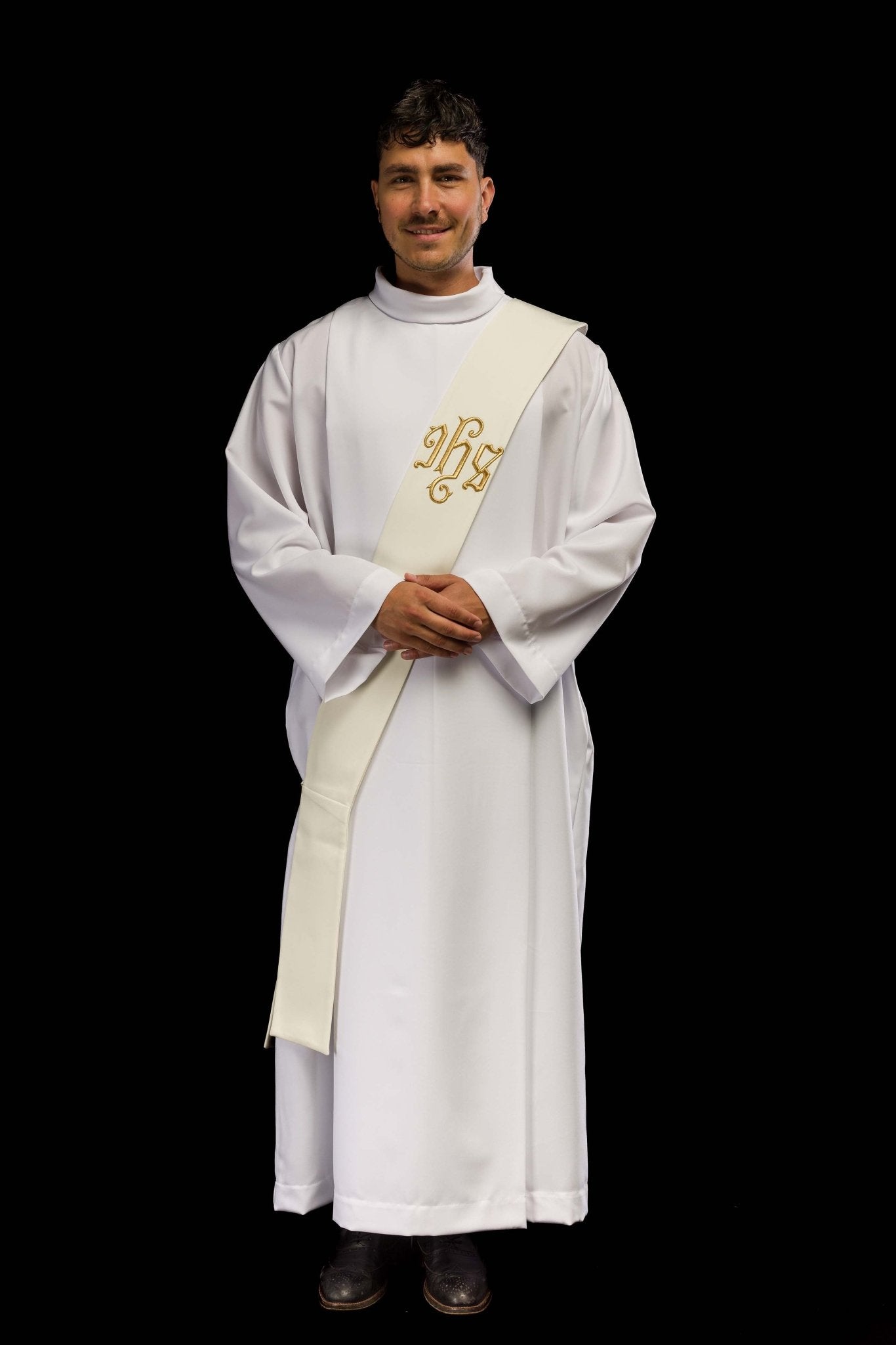 Diaconat étole IHS KSD/132/05/01 ECRU - CHASUBLES.FR