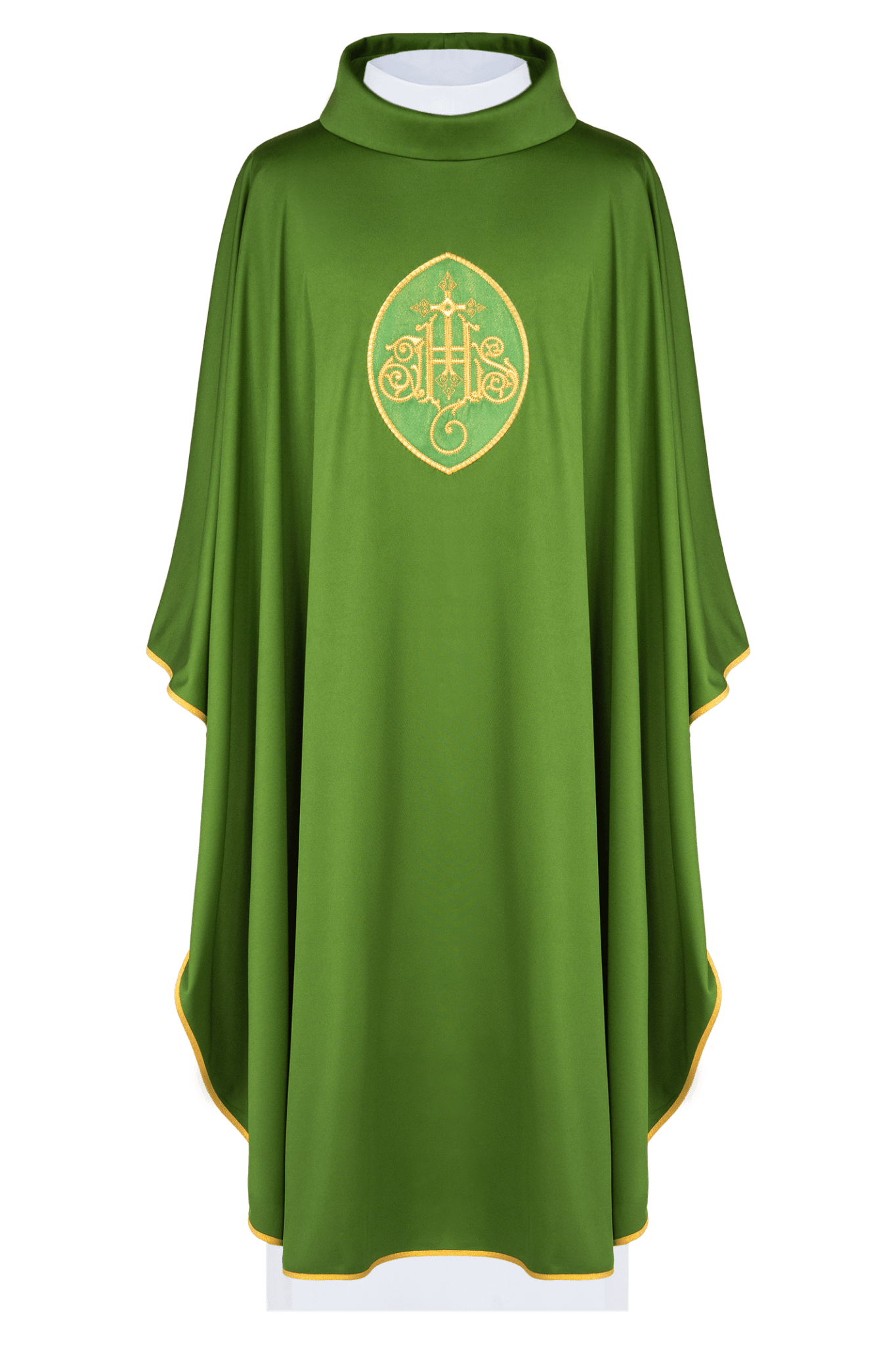 Ecru chasuble JHS en tissu léger SACROLITE KOR/388/01/78 - CHASUBLES.FR