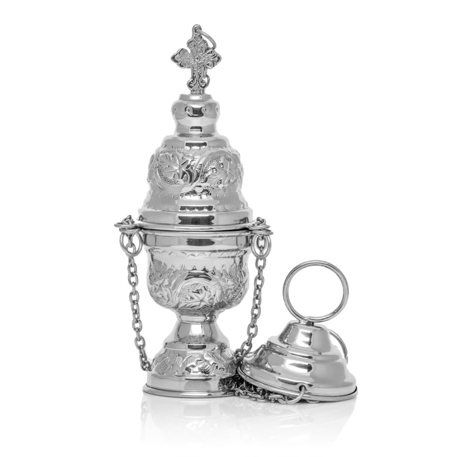 Encensoir - laiton - nickel - 19 cm M22116N - CHASUBLES.FR