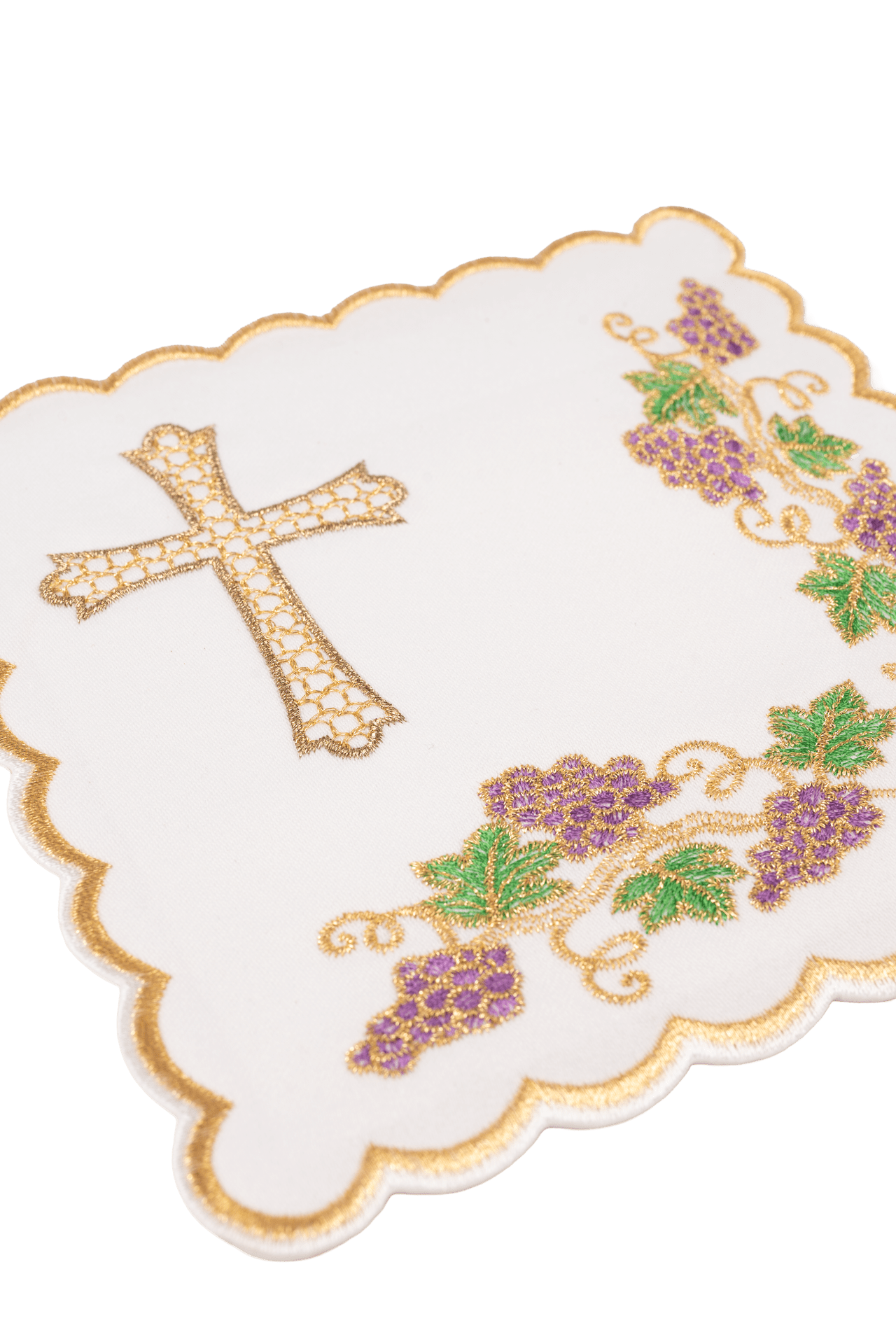 Ensemble de Linges d'autel avec motif de vigne et de croix KDT/5073/04 - CHASUBLES.FR