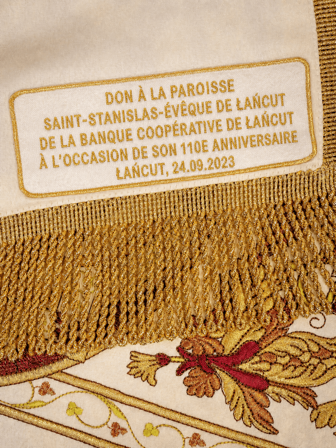 Étiquette avec dédicace METKA Z DEDYKACJA - CHASUBLES.FR