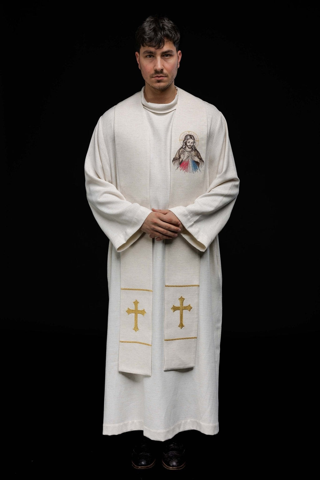 Etole brodée à l'effigie de Jésus Miséricordieux KSW2/010/05/49 - CHASUBLES.FR