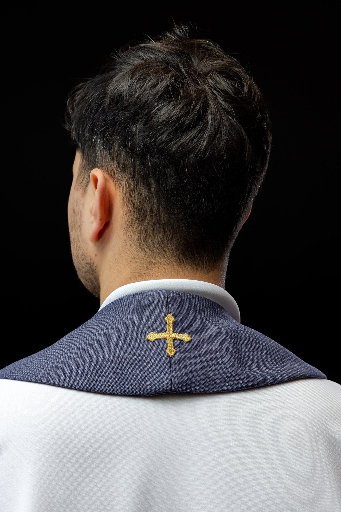 Étole brodée de croix violettes S - 2068 - 03 - 70 - CHASUBLES.FR