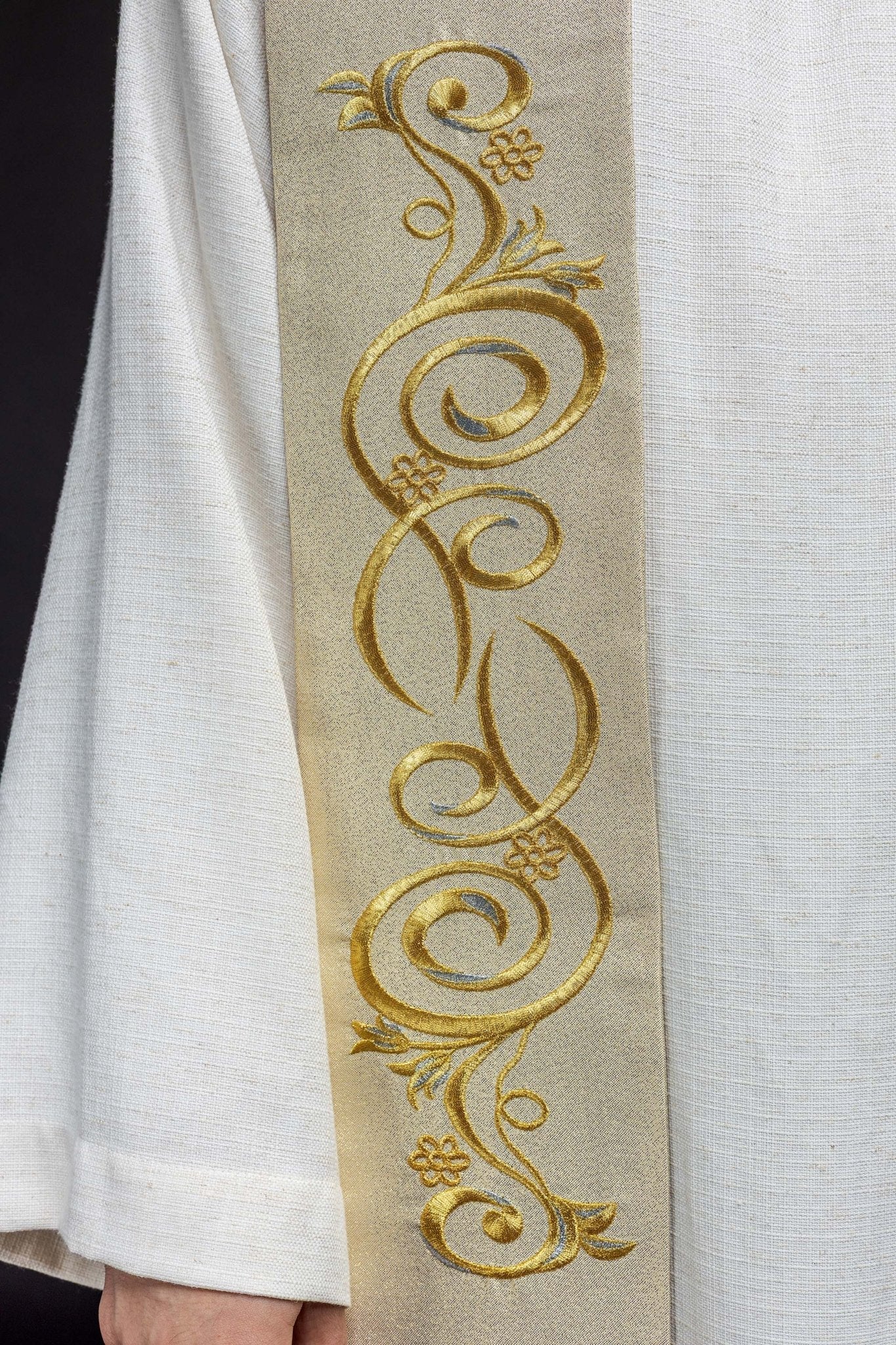 Étole brodée IHS en or KST/031/10/37 ZŁOTY - CHASUBLES.FR