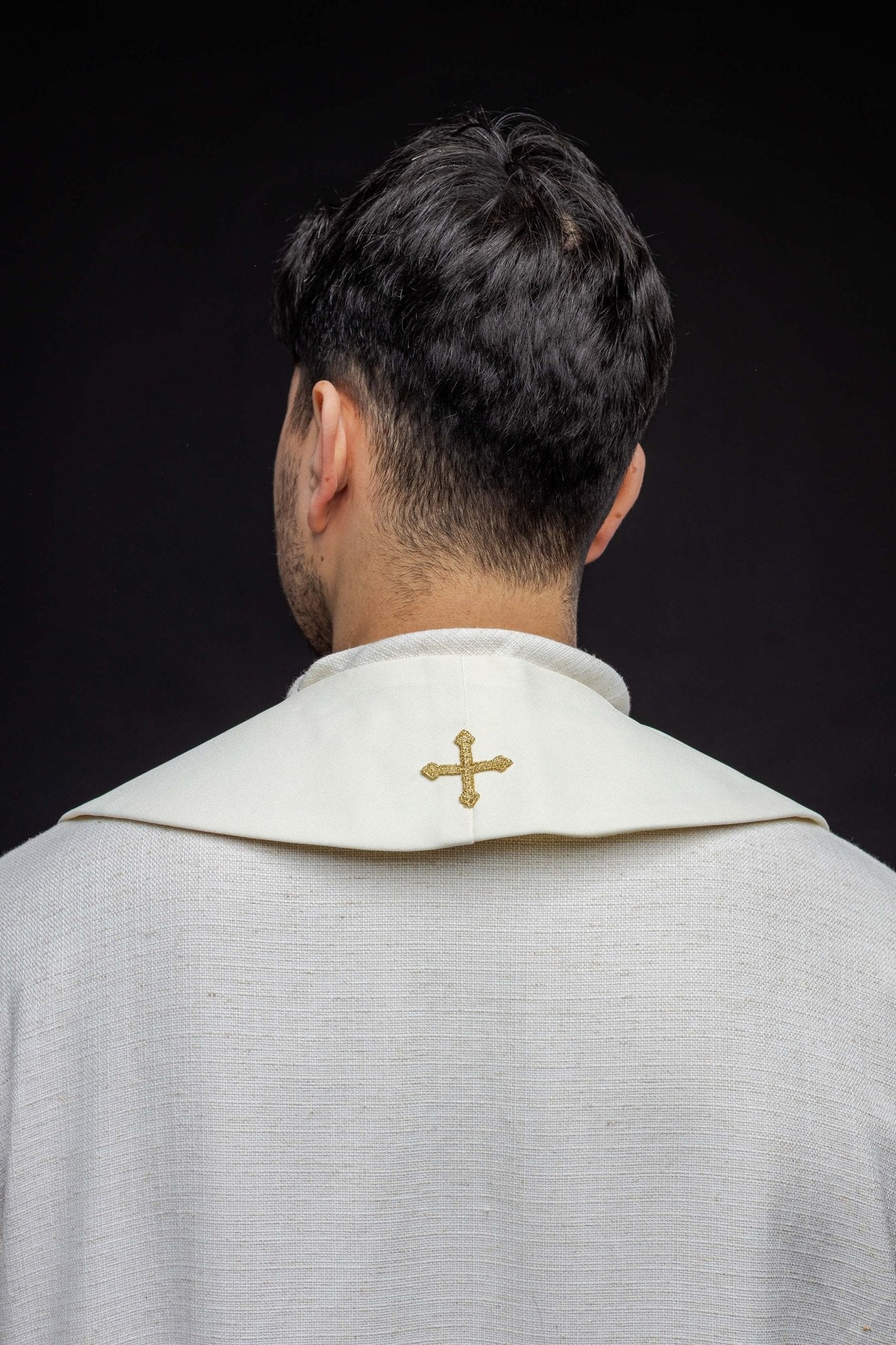 Étole brodée IHS et calice écru KST/411/05/01 ECRU - CHASUBLES.FR