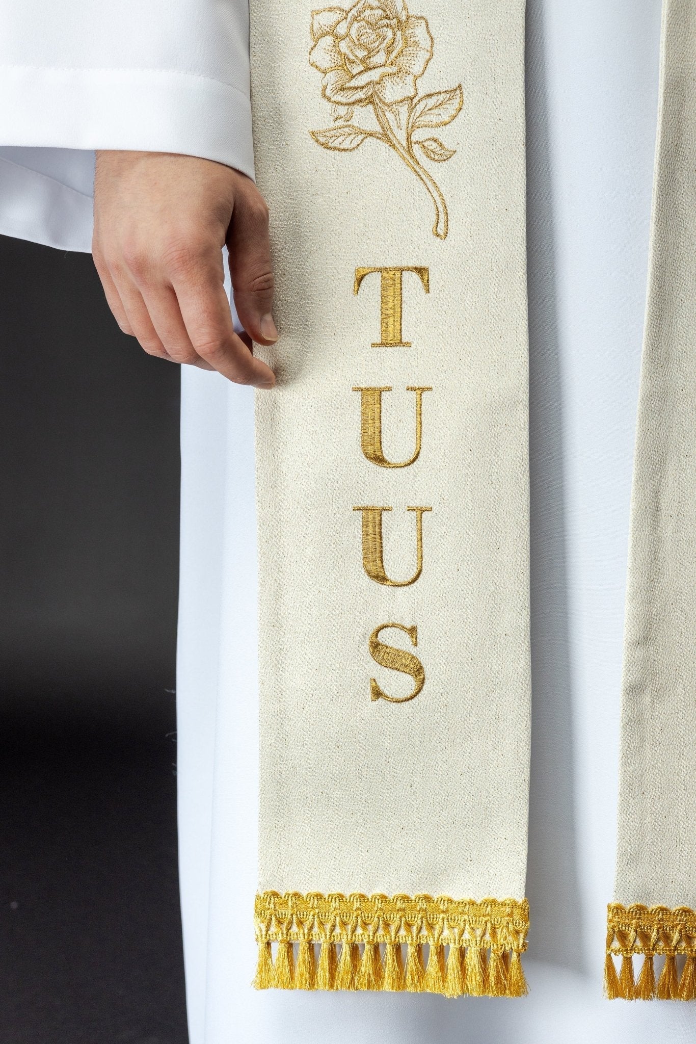 Étole brodée Jean - Paul II s - 2061 - 05 - 85 - CHASUBLES.FR