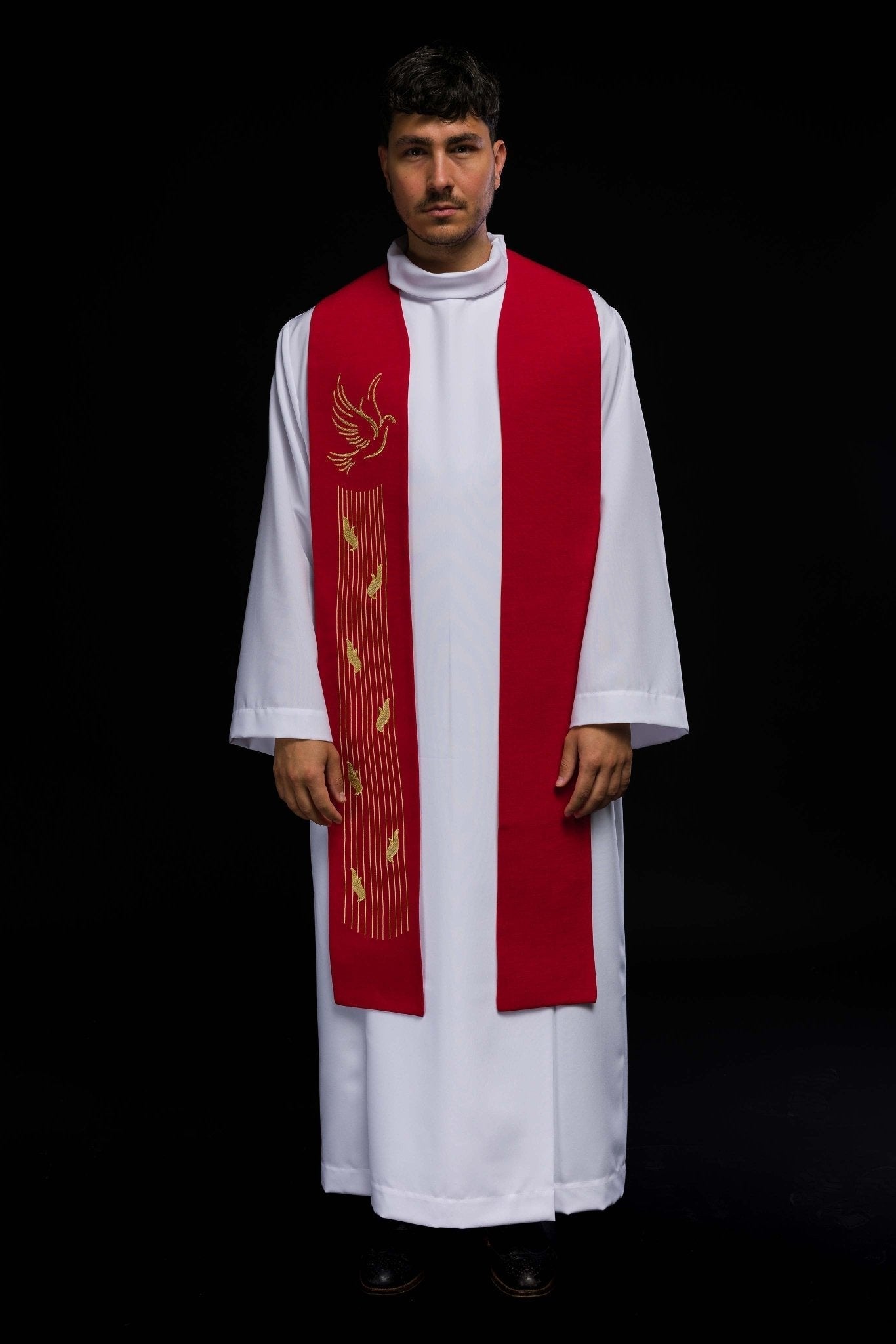 Étole brodée Saint - Esprit Rouge KST/218/02/62 CZERWONY - CHASUBLES.FR