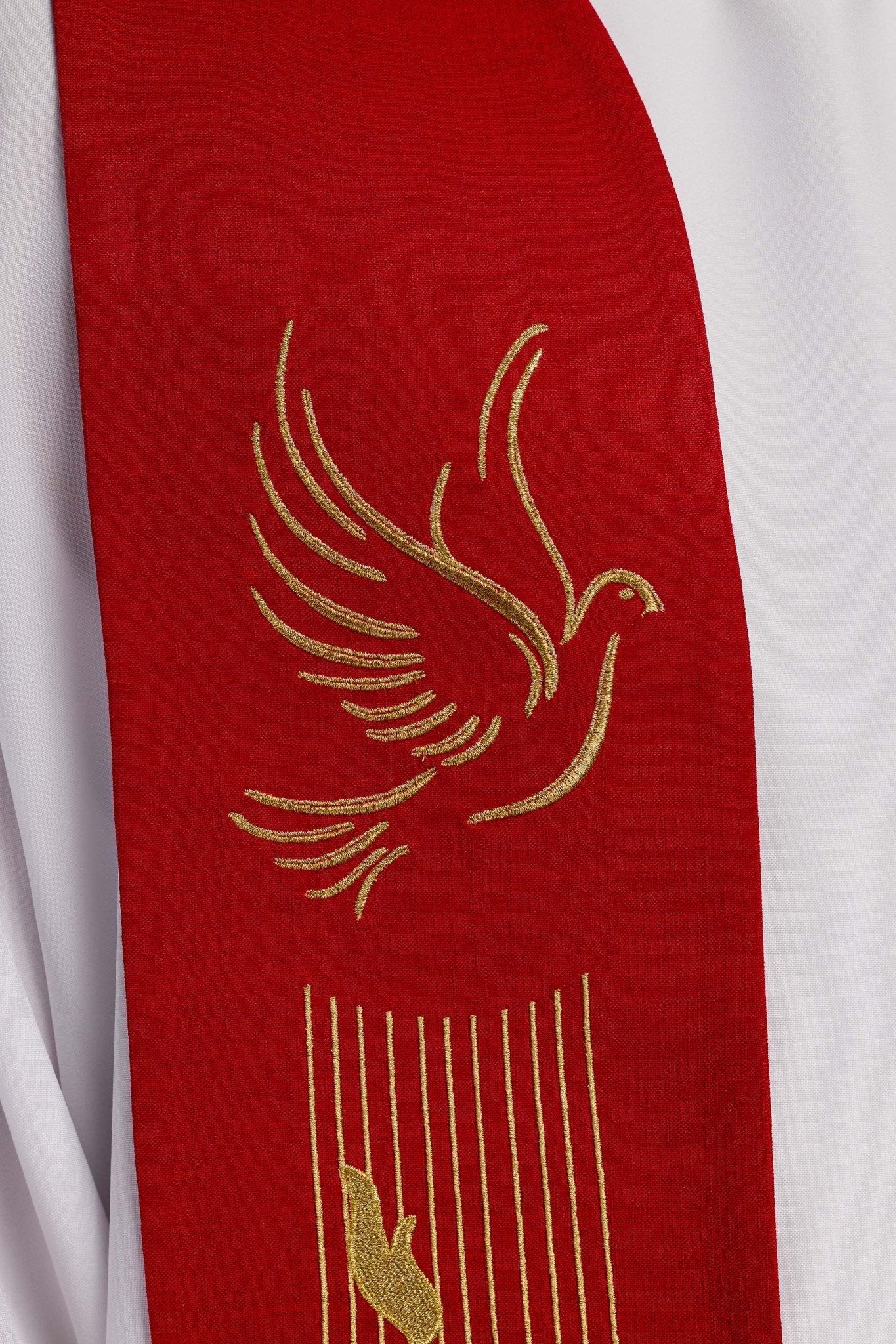 Étole brodée Saint - Esprit Rouge KST/218/02/62 CZERWONY - CHASUBLES.FR