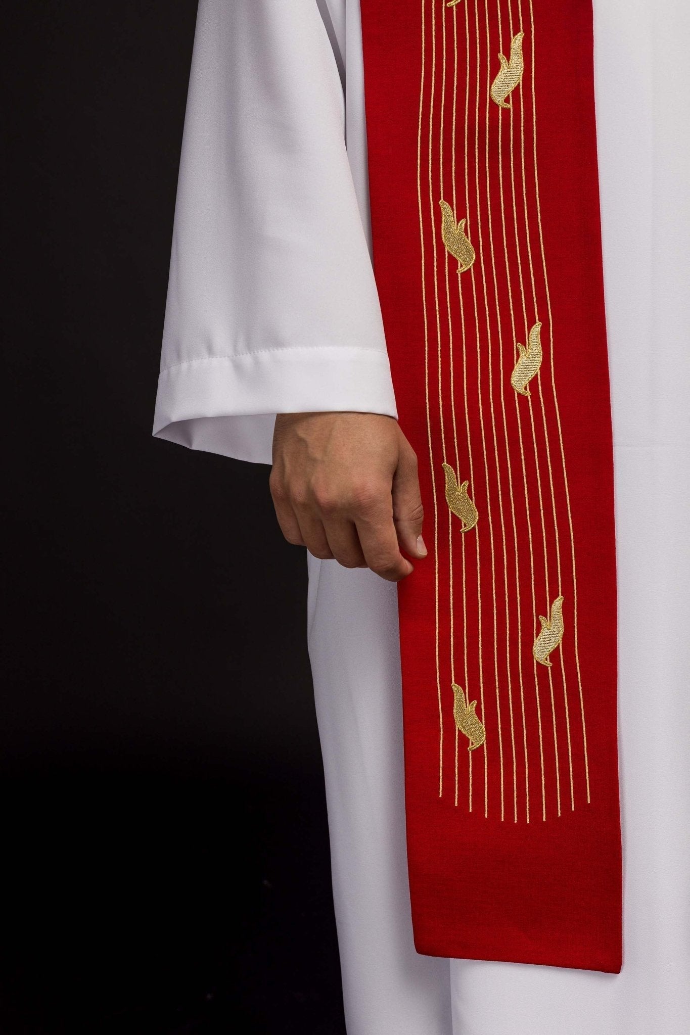 Étole brodée Saint - Esprit Rouge KST/218/02/62 CZERWONY - CHASUBLES.FR