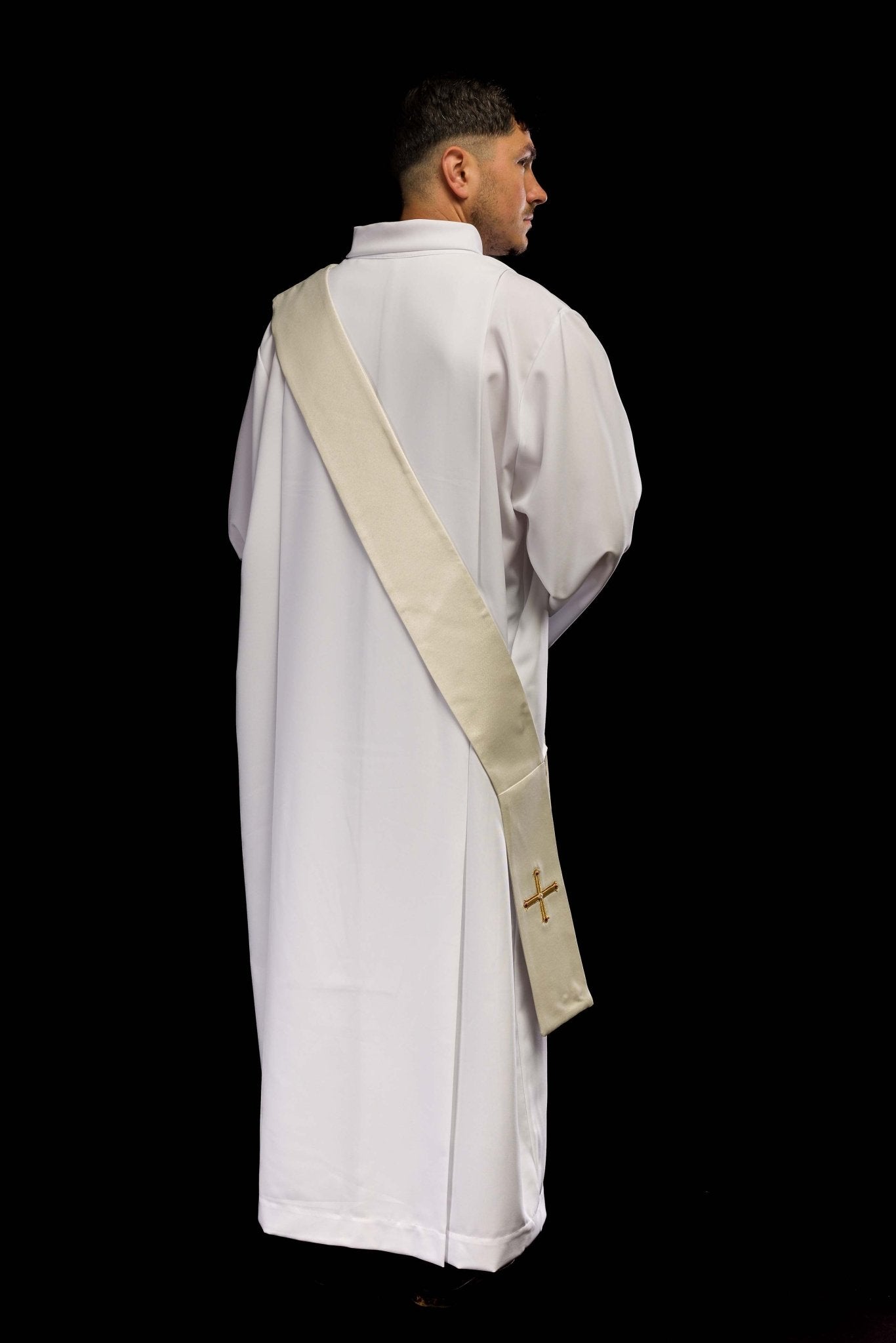 Étole de diacre brodée d'une croix LE/2210 LE2210 - 10 ZŁOTY - CHASUBLES.FR