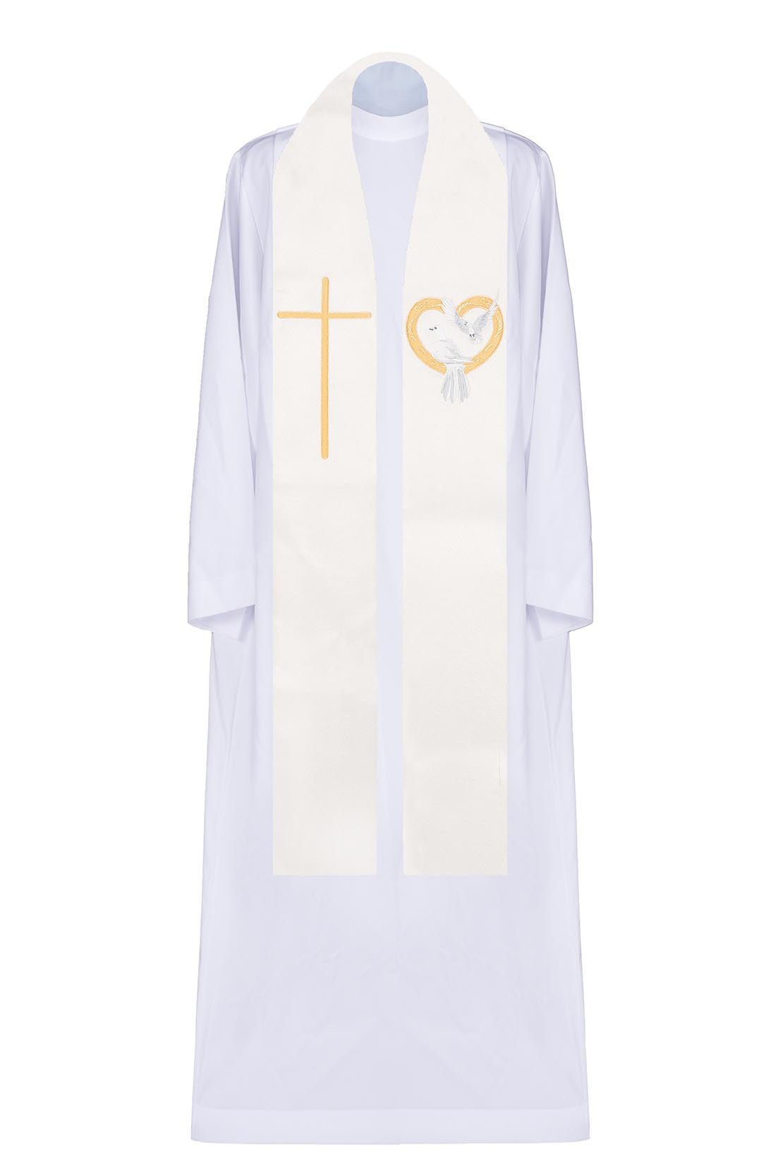 Étole de mariage brodée écru KST/219/05/54 ECRU - CHASUBLES.FR