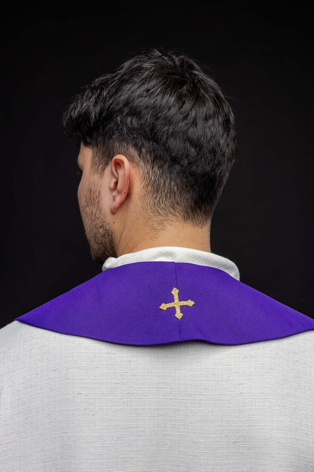 Étole du prêtre Calice violet IHS KST/042/03/01 FIOLET - CHASUBLES.FR