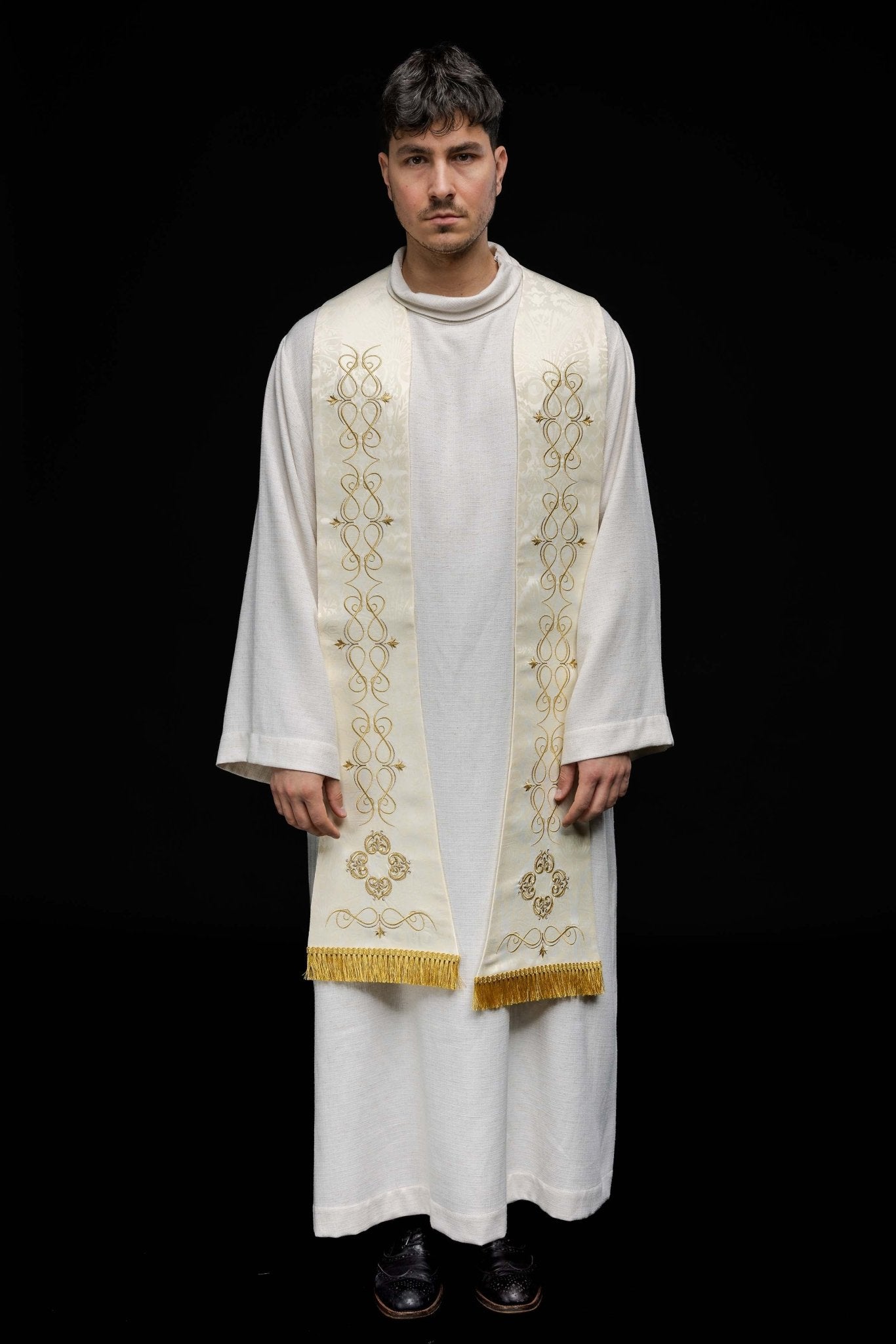 Étole romaine avec broderie HA2105 - 05 - CHASUBLES.FR