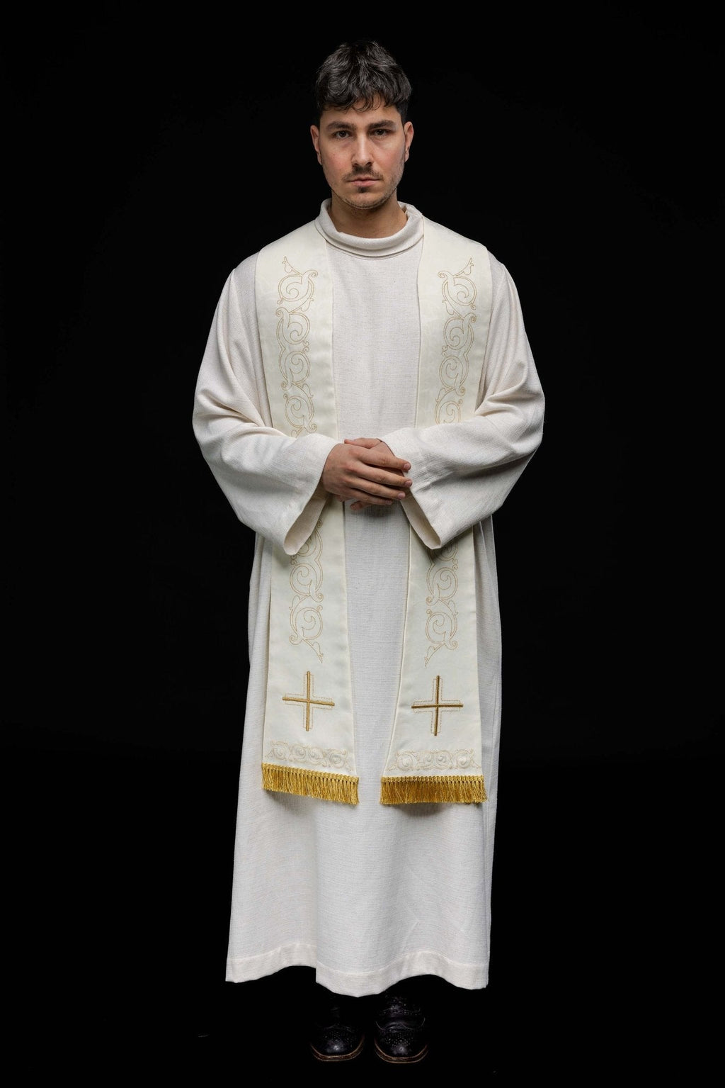 Étole romaine avec broderie de croix HA2102 - 05 - CHASUBLES.FR