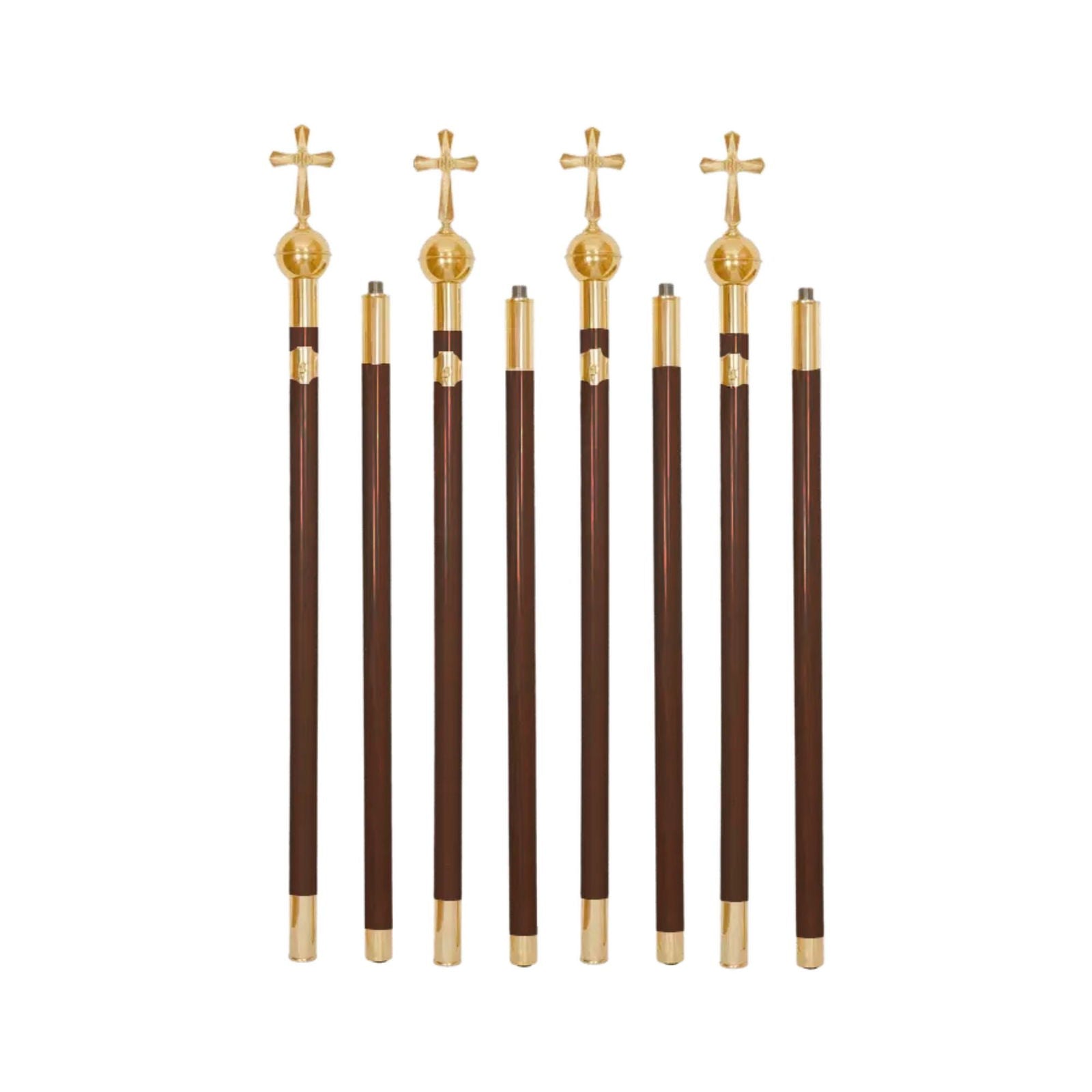 Hampe pour dais de procession en bois sombre DRZ/003 - CHASUBLES.FR