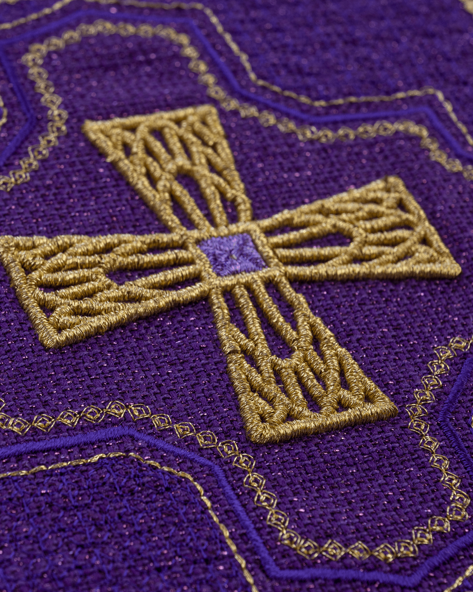 Jeu de piquets en quatre couleurs liturgiques KPA4/184 18*18 - CHASUBLES.FR