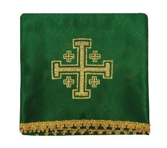 Jeu de quatre voiles de calice avec broderie de la Croix de Jérusalem KWB/006/20 50X50 (4szt.) - CHASUBLES.FR