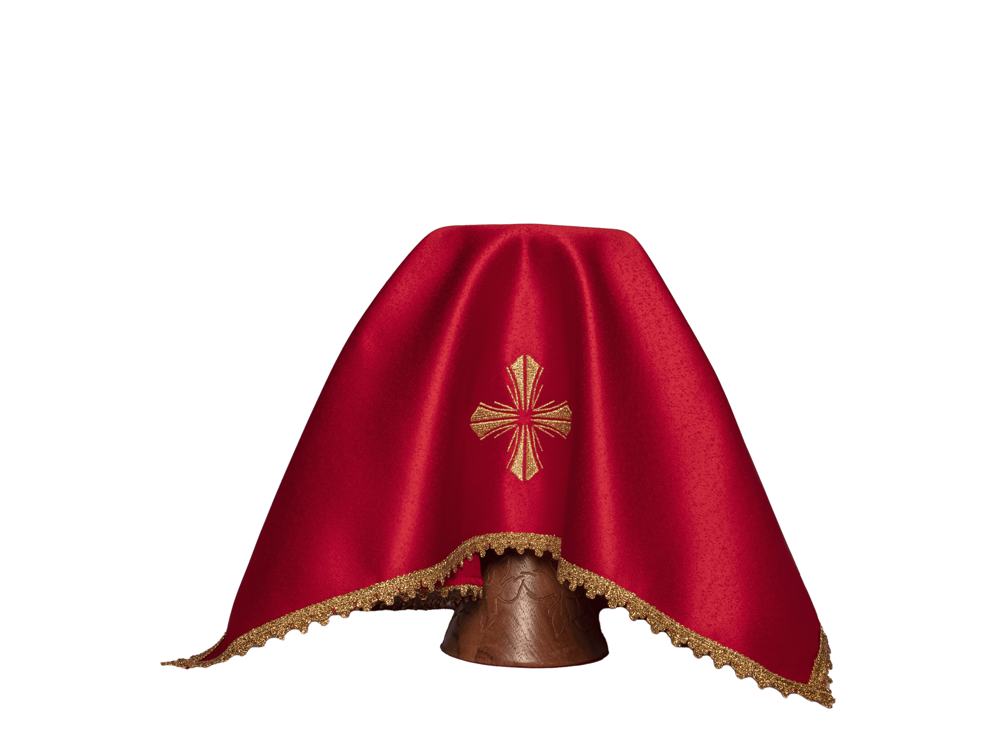 Jeu de quatre voiles pour calice avec croix brodée KWB/003/20 50X50 (4szt.) - CHASUBLES.FR