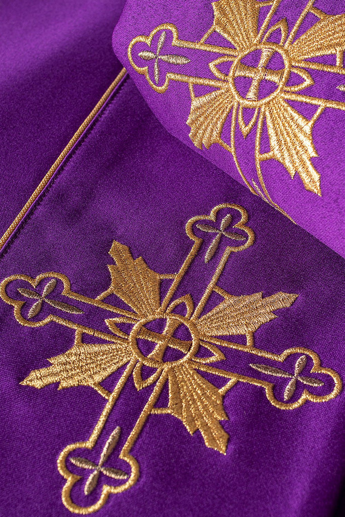 Kapa eucharystyczna monogram IHS KKP/023/03 Fioletowa