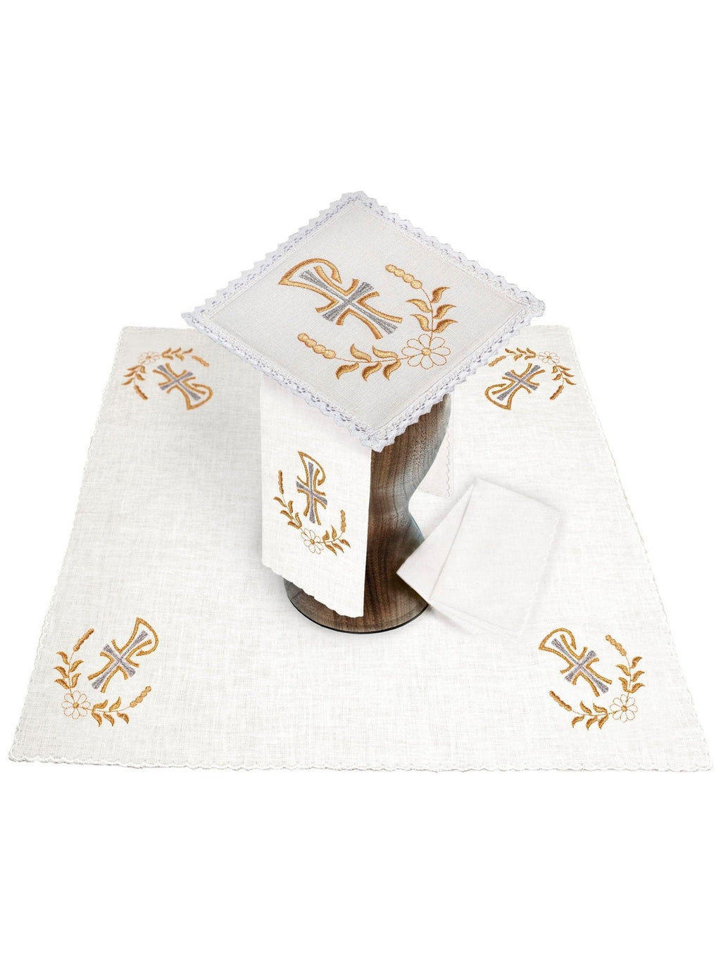 Linge d'autel avec un motif doré de PAX KKL/073 - CHASUBLES.FR