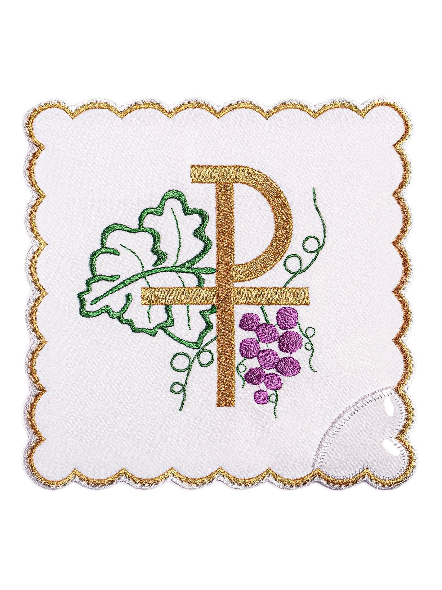 Linge d'autel avec une broderie de PAX et de raisins KK/002 - CHASUBLES.FR