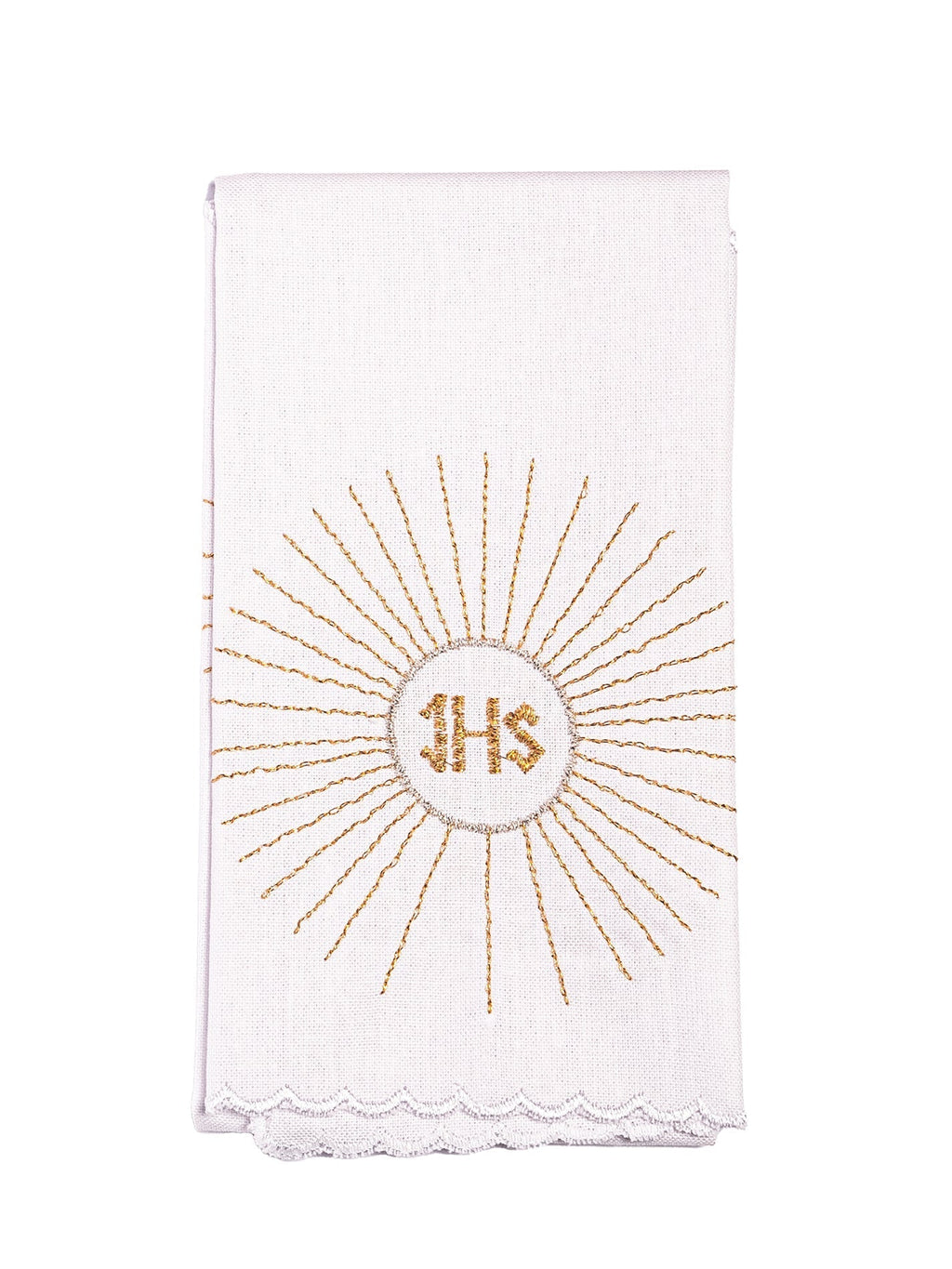 Linge d'autel avec une broderie dorée de calice et de croix KK/091 - CHASUBLES.FR