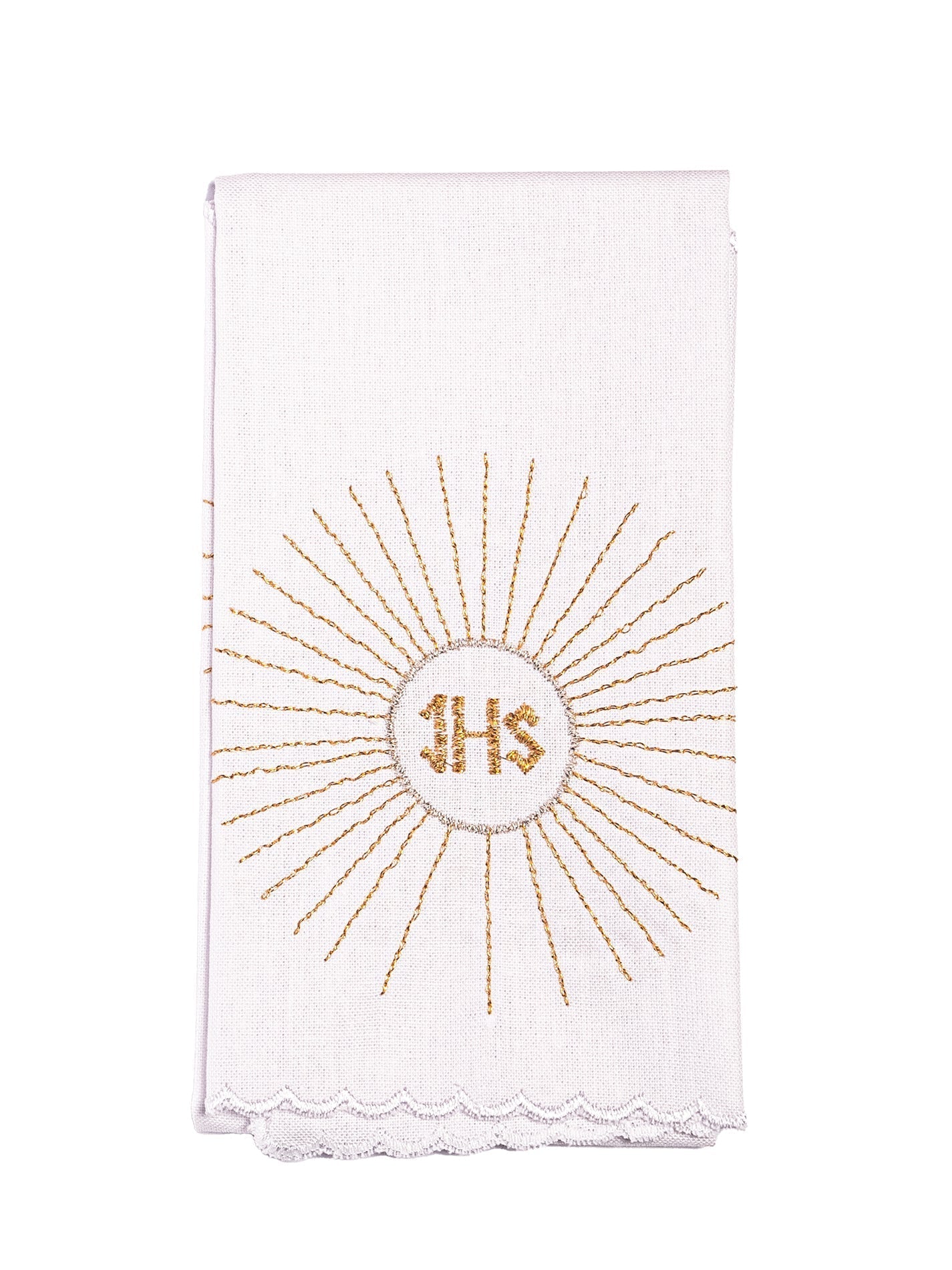 Linge d'autel avec une broderie dorée de calice et de croix KK/091 - CHASUBLES.FR