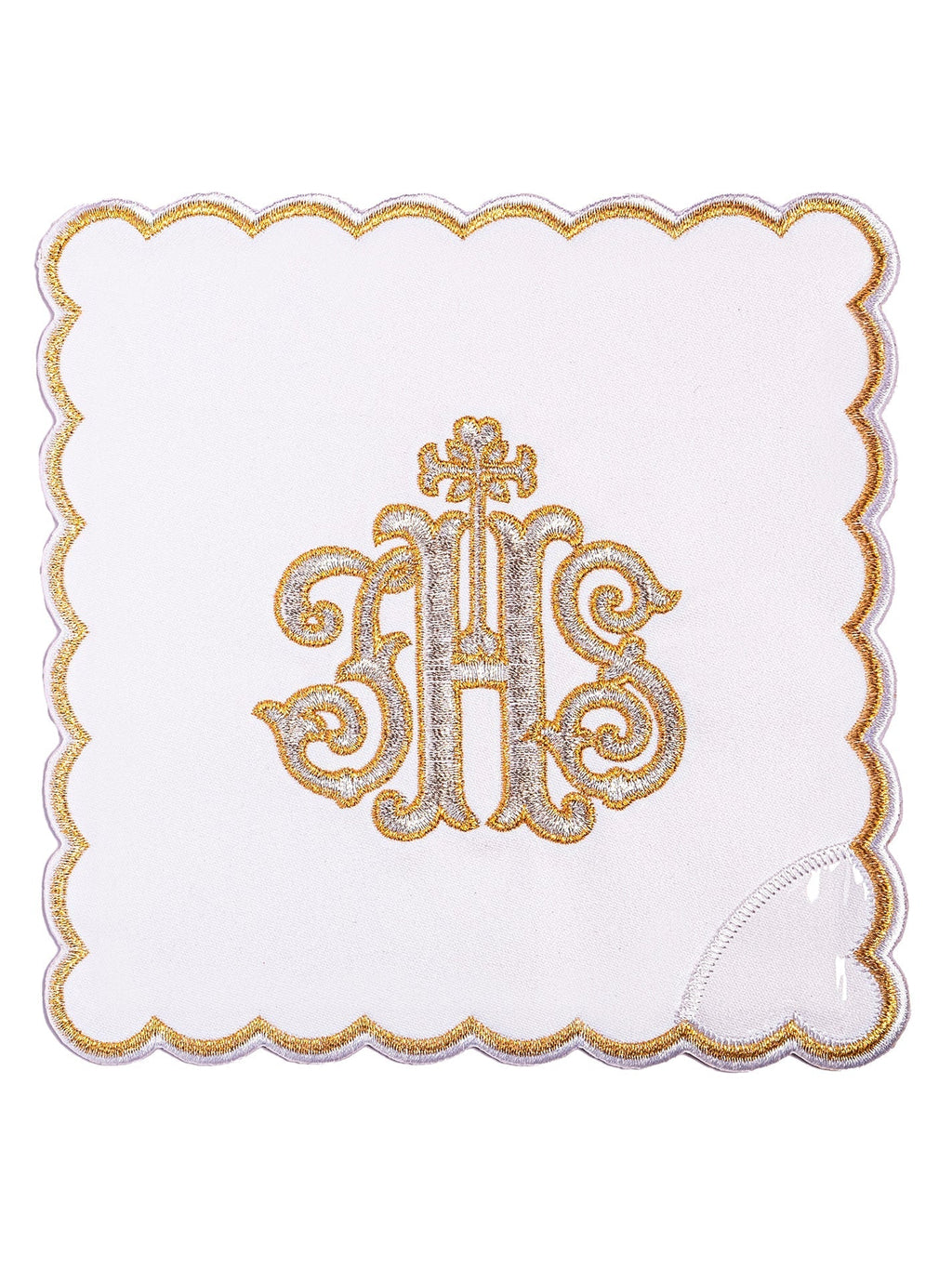 Linge d'autel avec une broderie dorée de IHS KK/072/04 - CHASUBLES.FR
