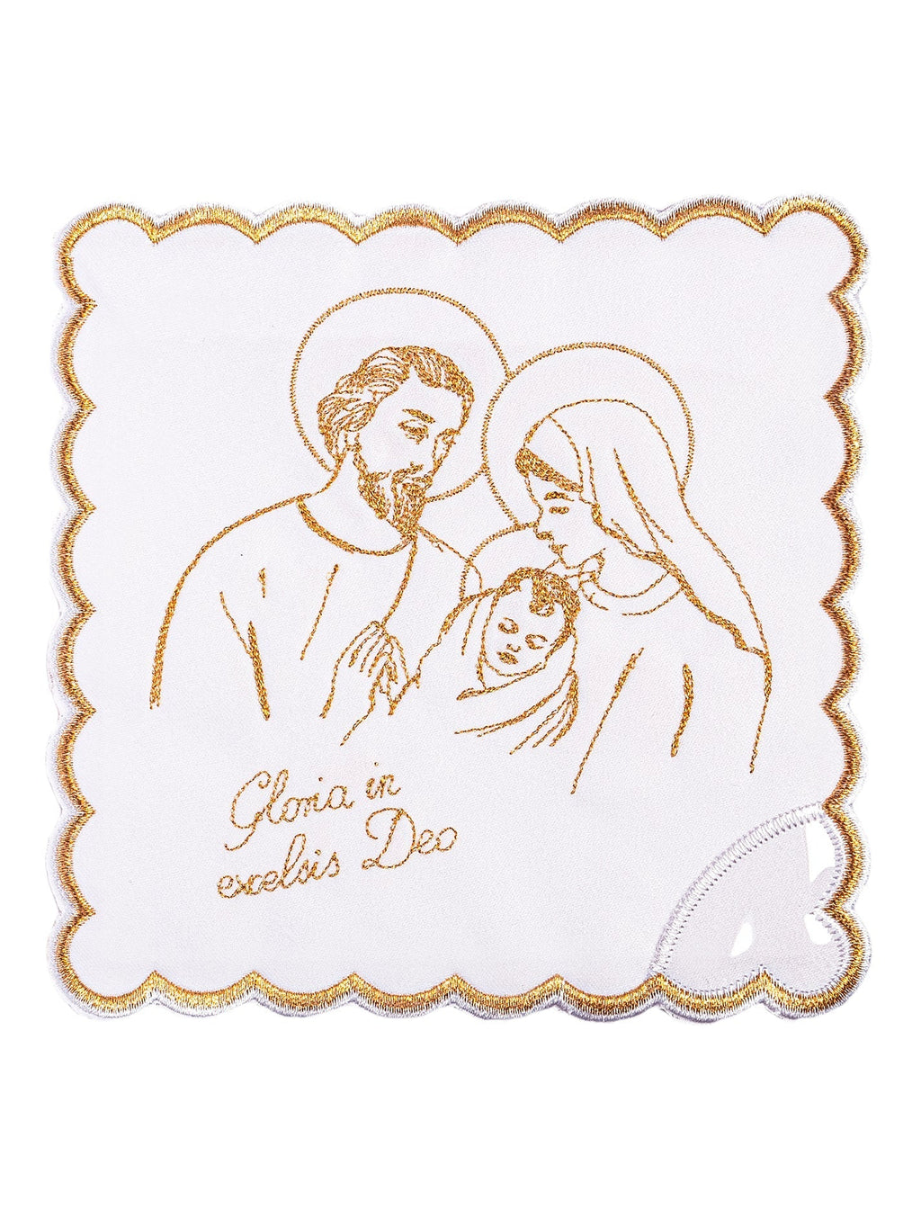 Linge d'autel avec une broderie dorée pour Noël KK/118 - CHASUBLES.FR