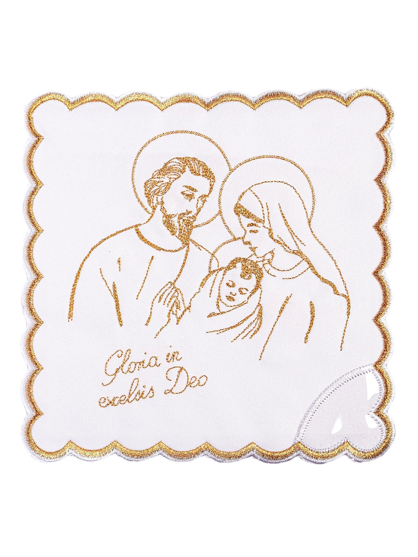 Linge d'autel avec une broderie dorée pour Noël KK/118 - CHASUBLES.FR