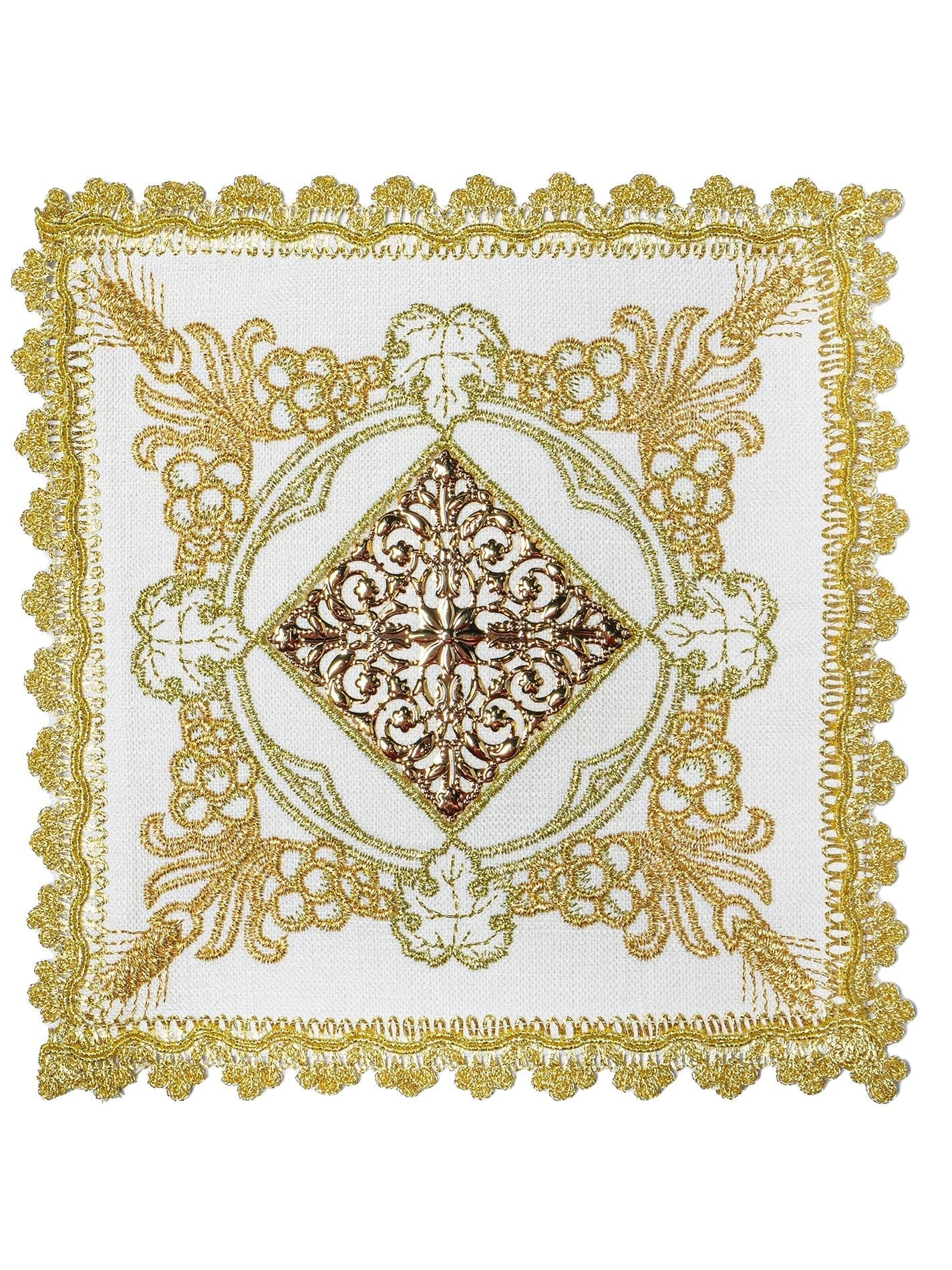 Linge d'autel avec une petite croix métallique HA/5008 - CHASUBLES.FR