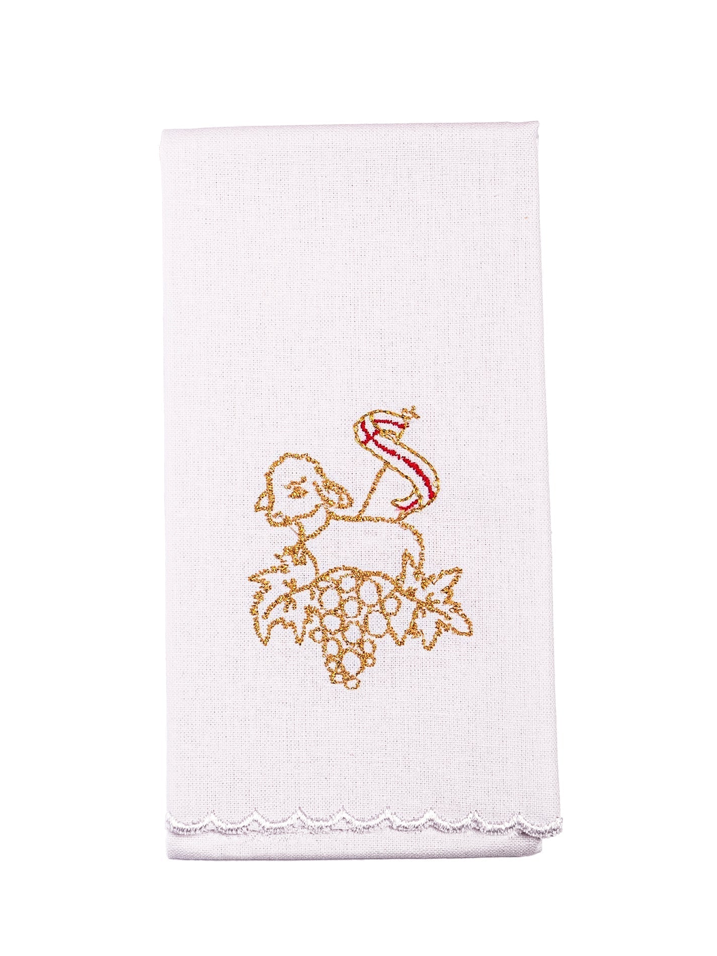 Linge d'autel brodé avec le motif de l'Agneau de Dieu KK/127 - CHASUBLES.FR